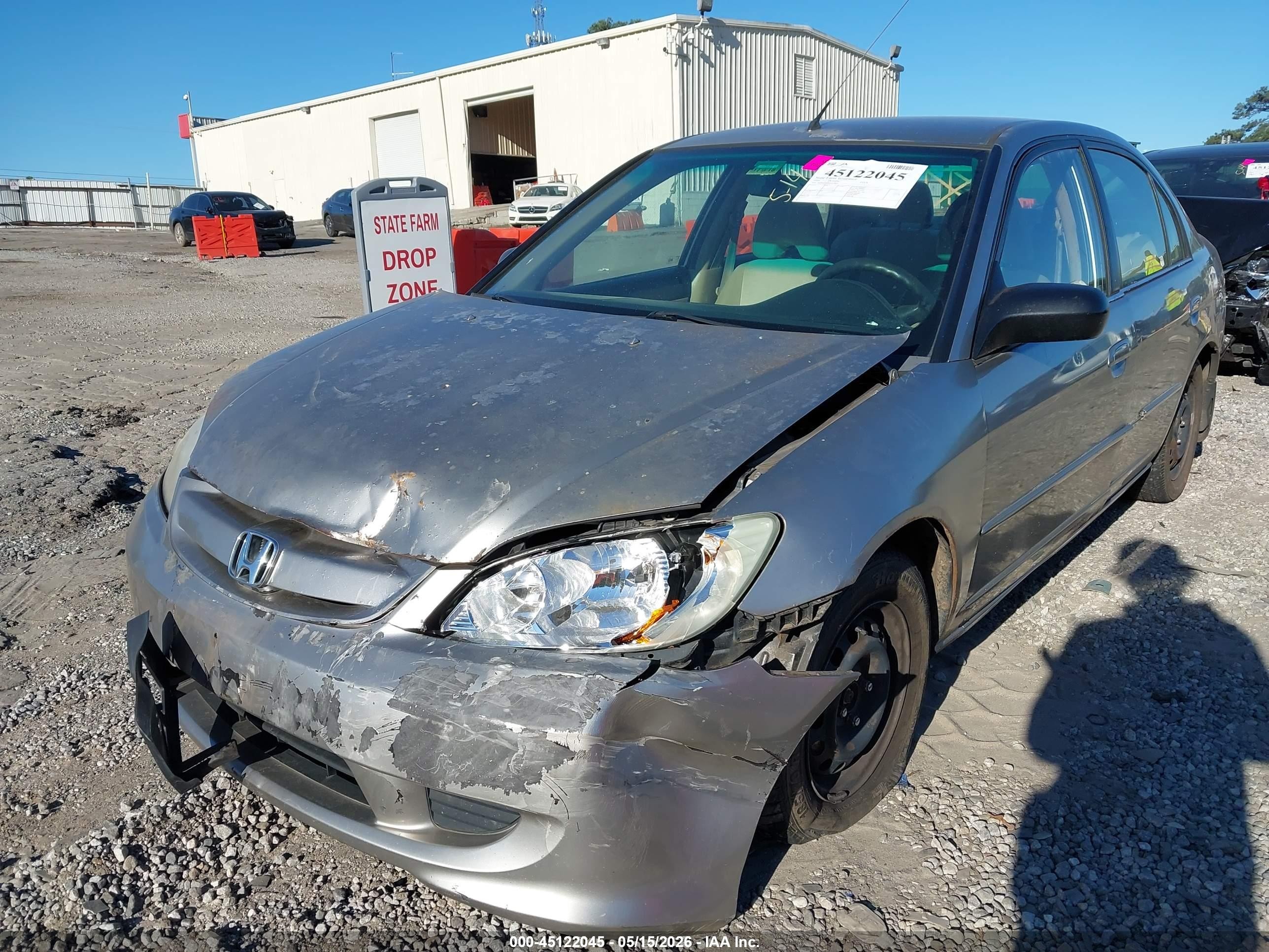 2004 Honda Civic Hybrid Gray vin: JHMES96604S017020