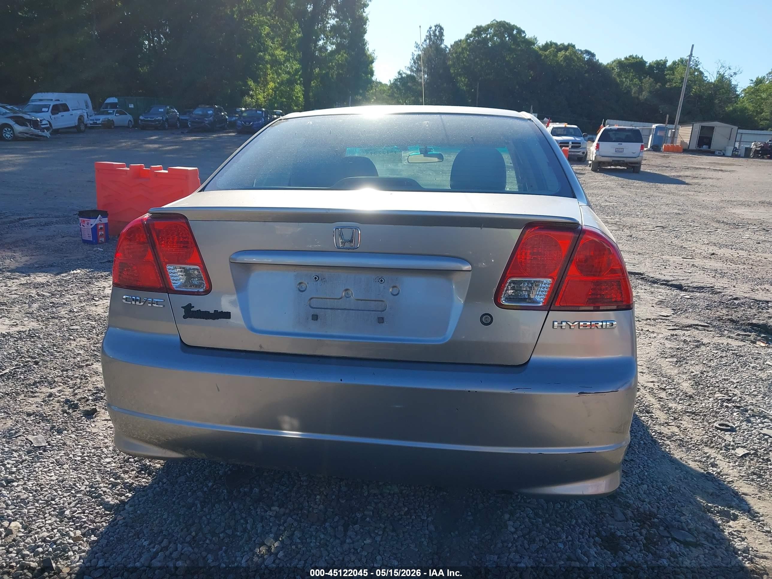 2004 Honda Civic Hybrid Gray vin: JHMES96604S017020