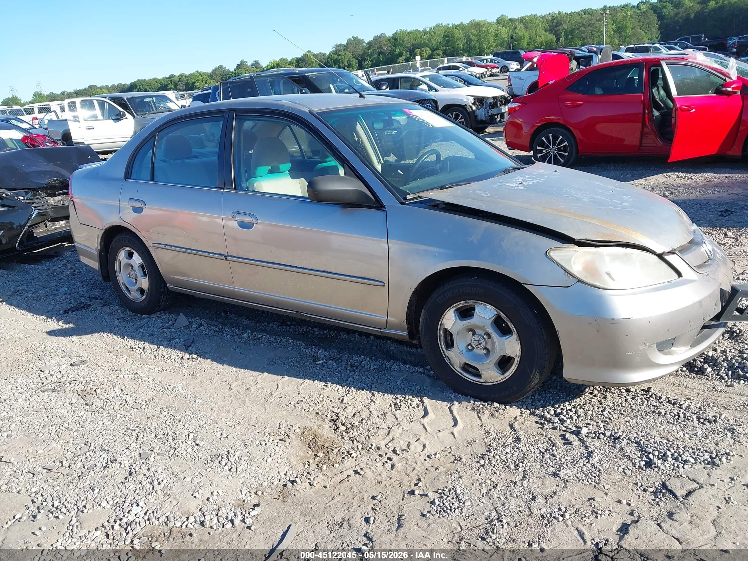2004 Honda Civic Hybrid Gray vin: JHMES96604S017020
