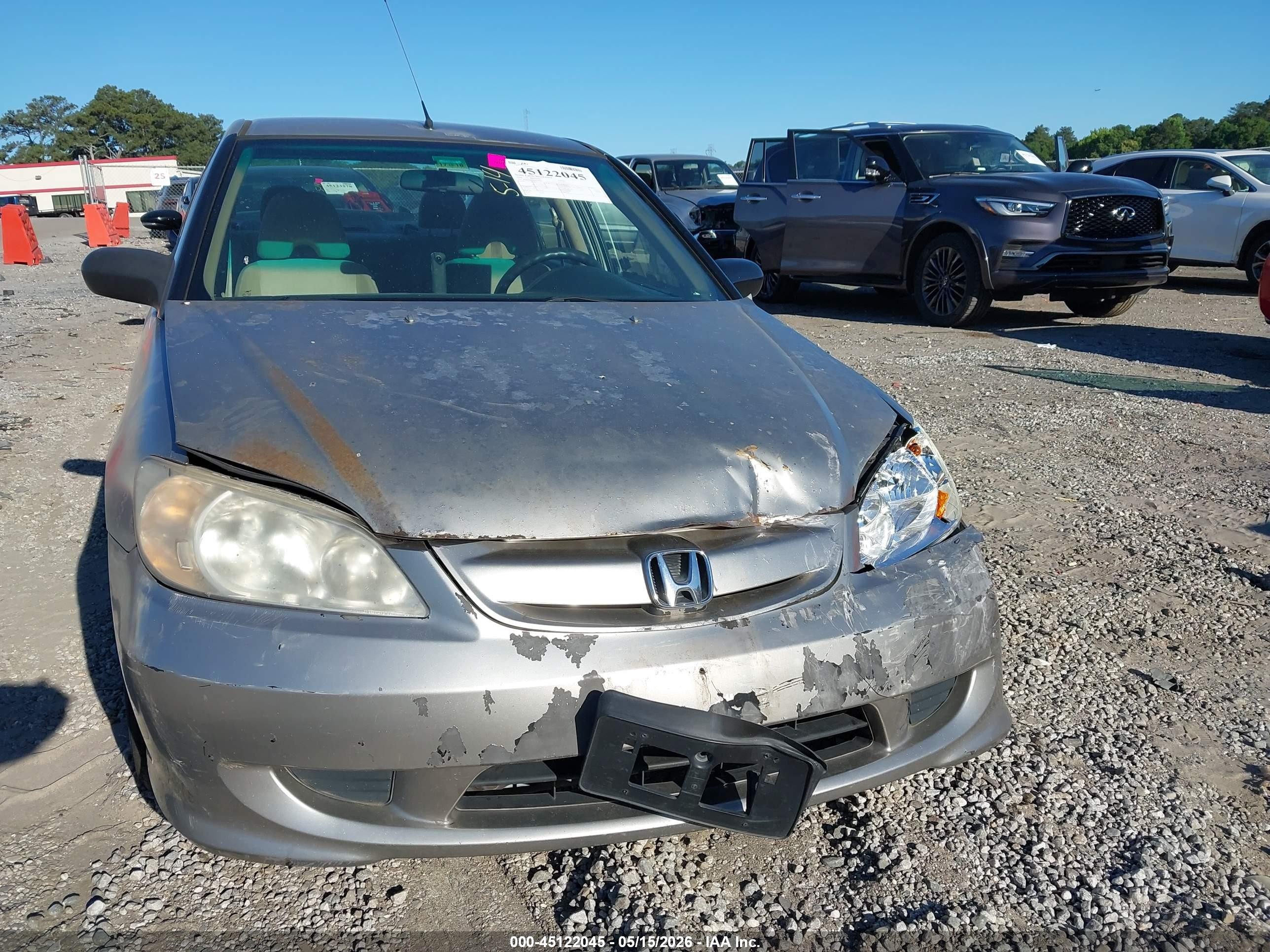 2004 Honda Civic Hybrid Gray vin: JHMES96604S017020