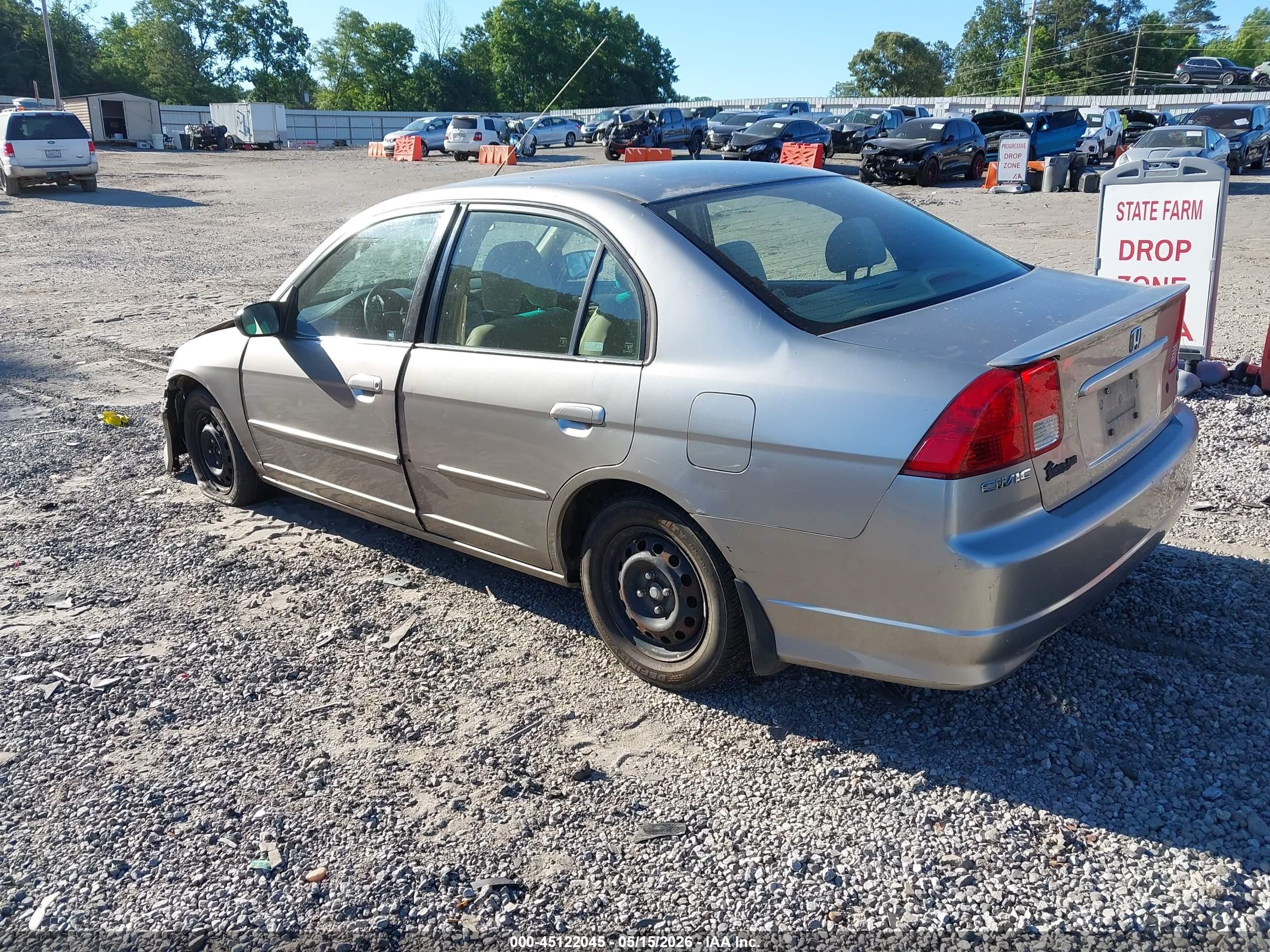 2004 Honda Civic Hybrid Gray vin: JHMES96604S017020