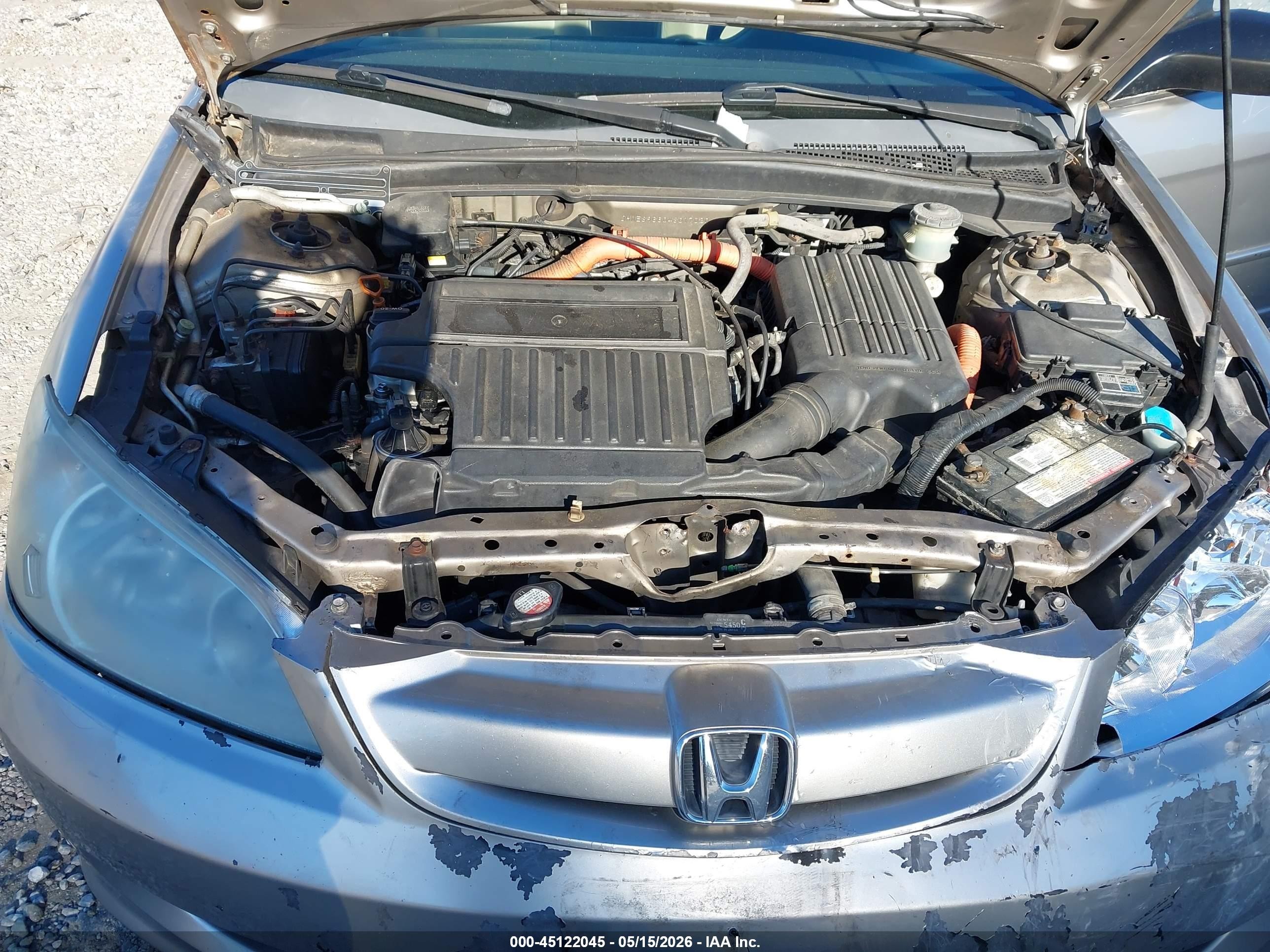 2004 Honda Civic Hybrid Gray vin: JHMES96604S017020