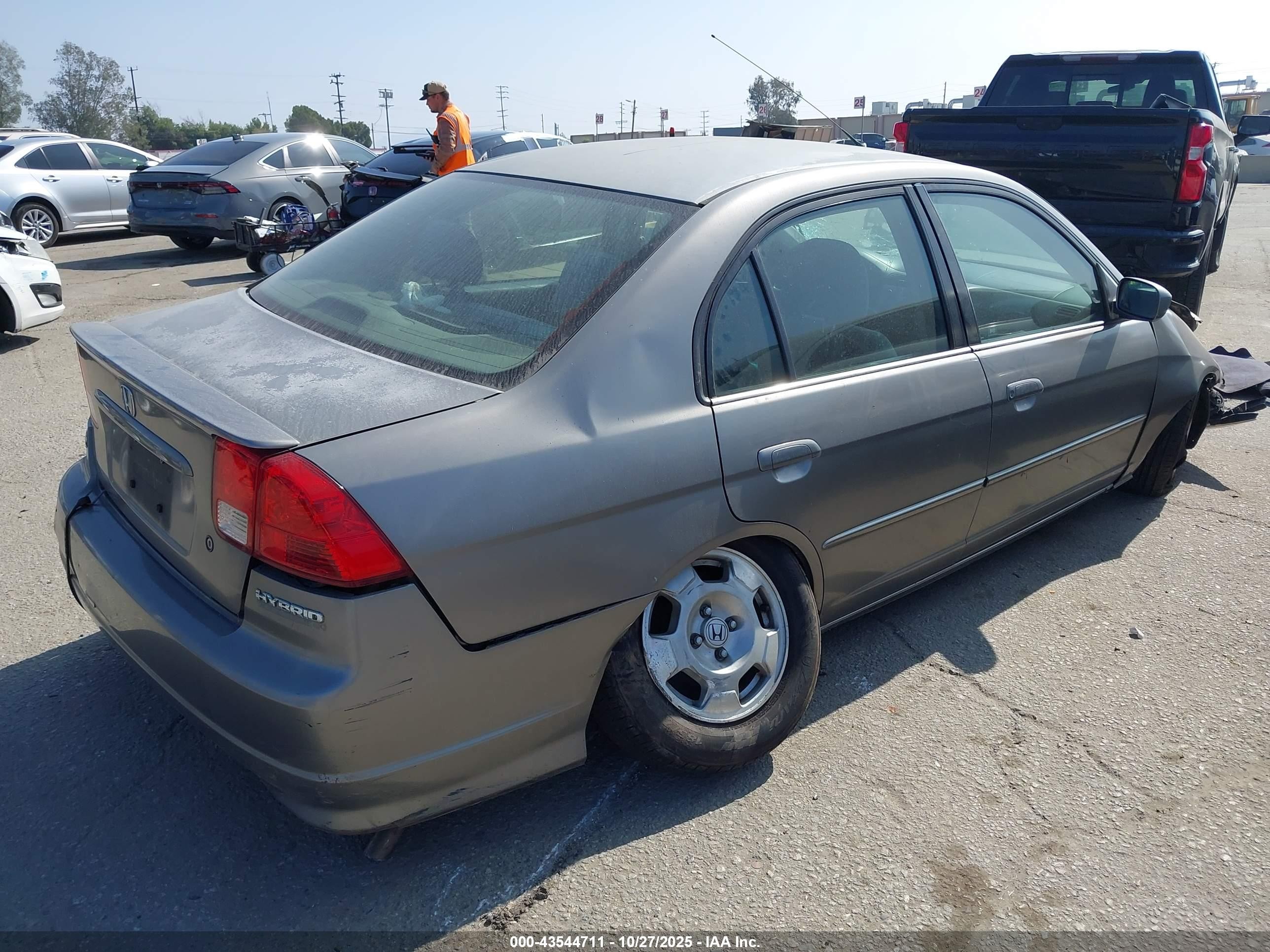 2004 Honda Civic Hybrid Серебряный vin: JHMES96604S022802