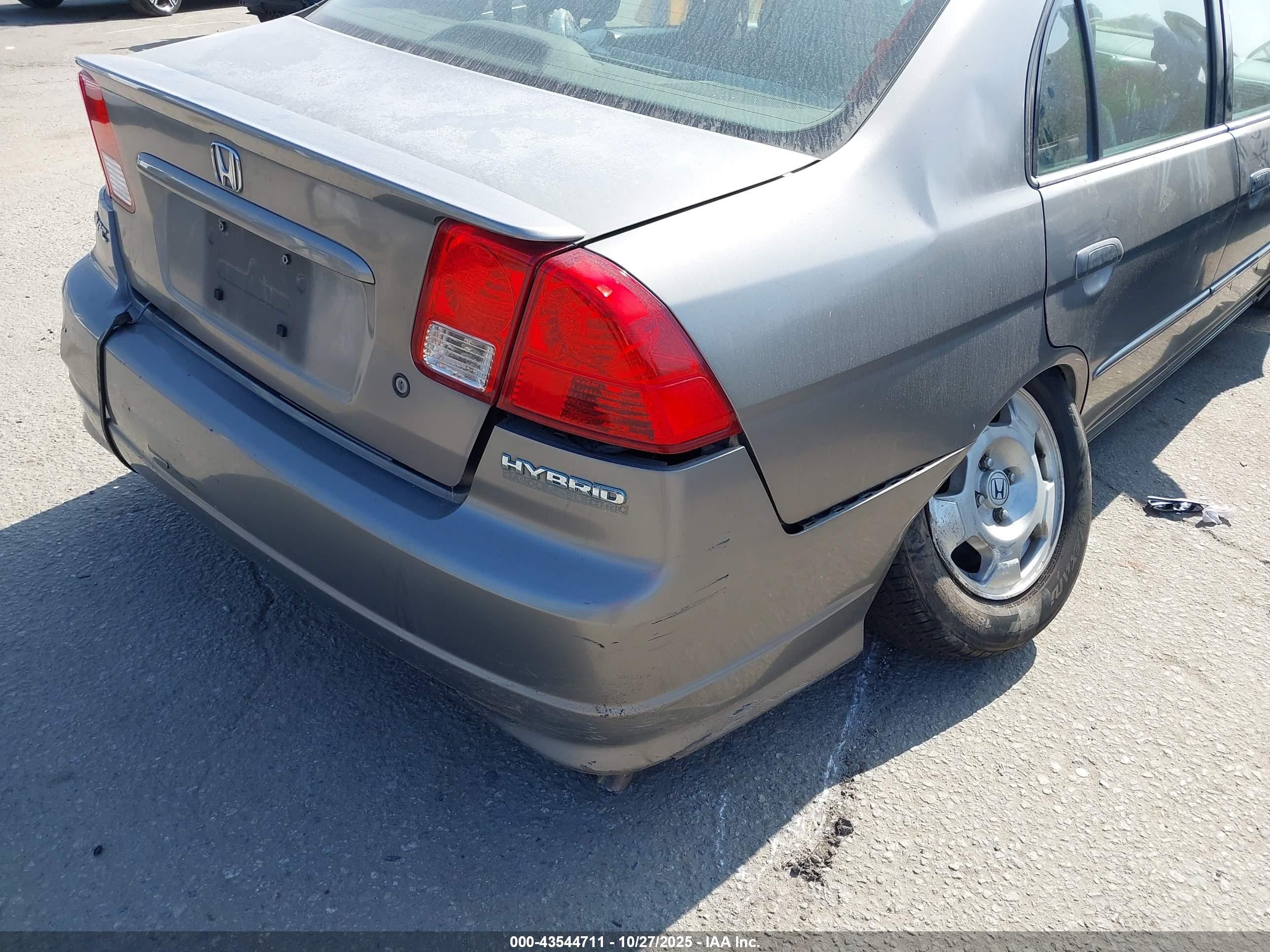 2004 Honda Civic Hybrid Серебряный vin: JHMES96604S022802
