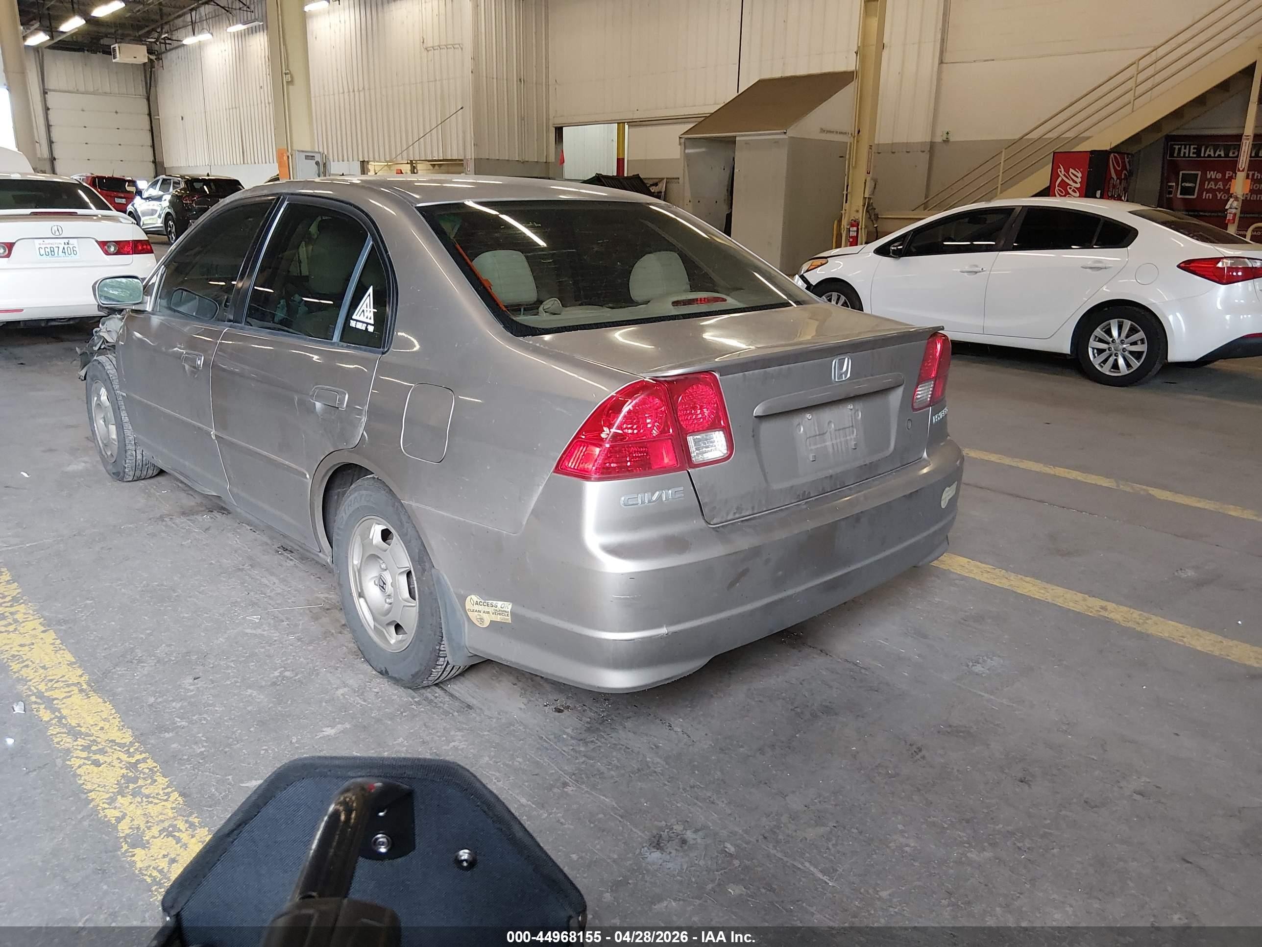2005 Honda Civic Hybrid   Champagne vin: JHMES96605S021568