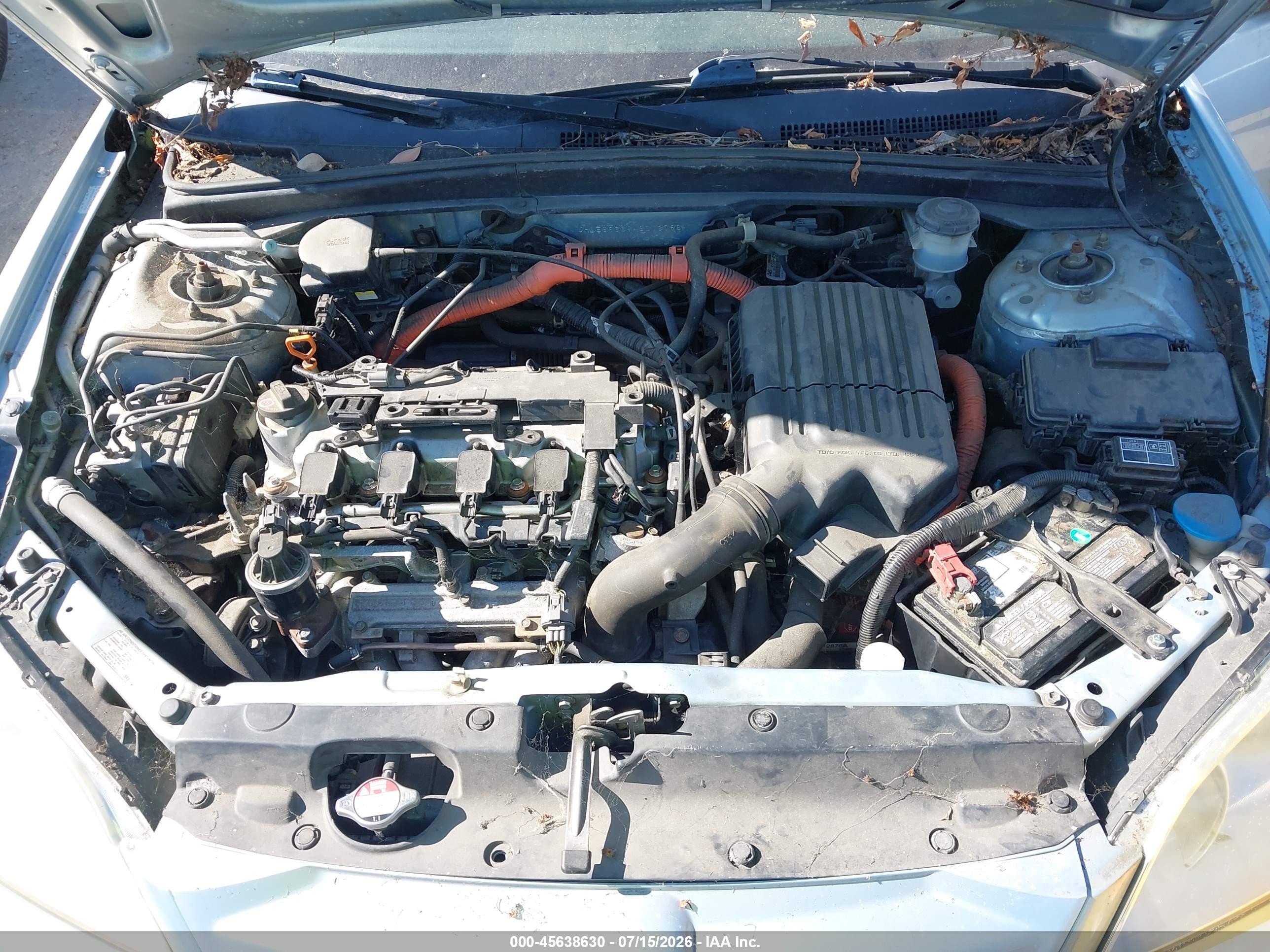 2004 Honda Civic Hybrid Light Blue vin: JHMES96614S013798
