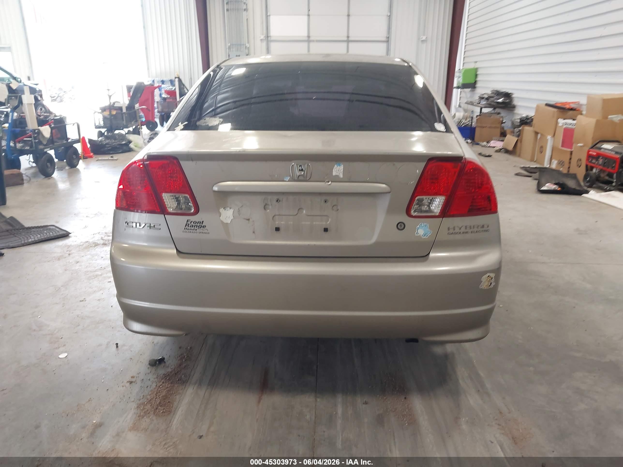 2005 Honda Civic Hybrid   Желто-коричневый vin: JHMES96615S000602
