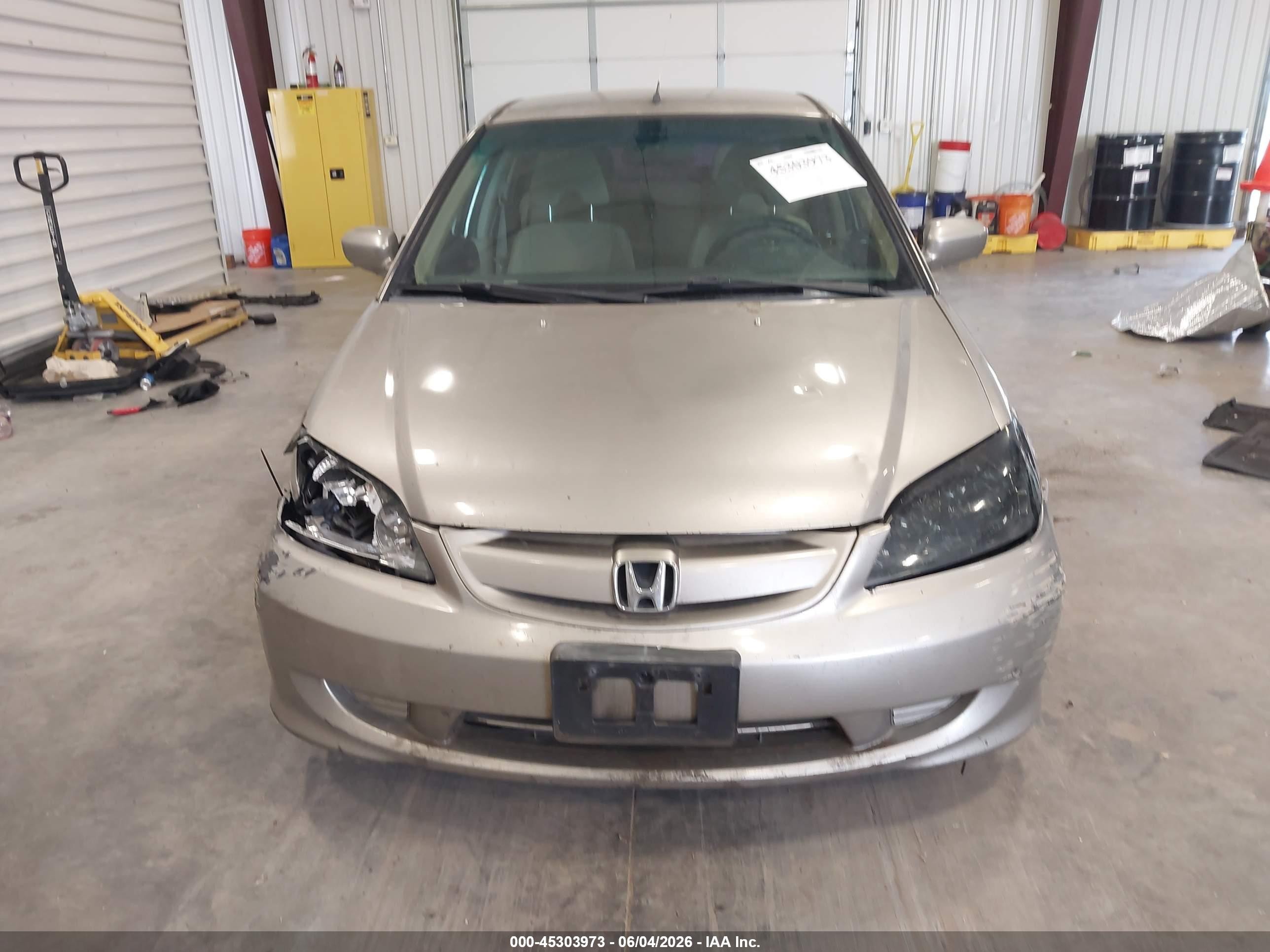 2005 Honda Civic Hybrid   Желто-коричневый vin: JHMES96615S000602