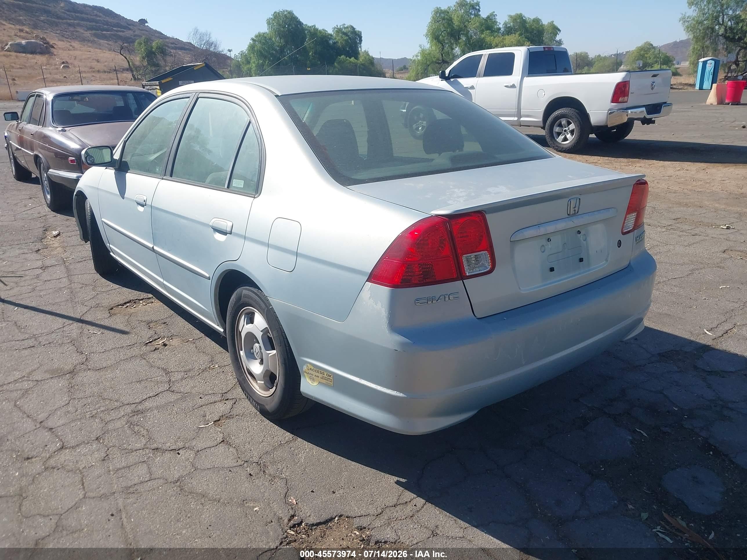 2005 Honda Civic Hybrid   Blue vin: JHMES96615S009008