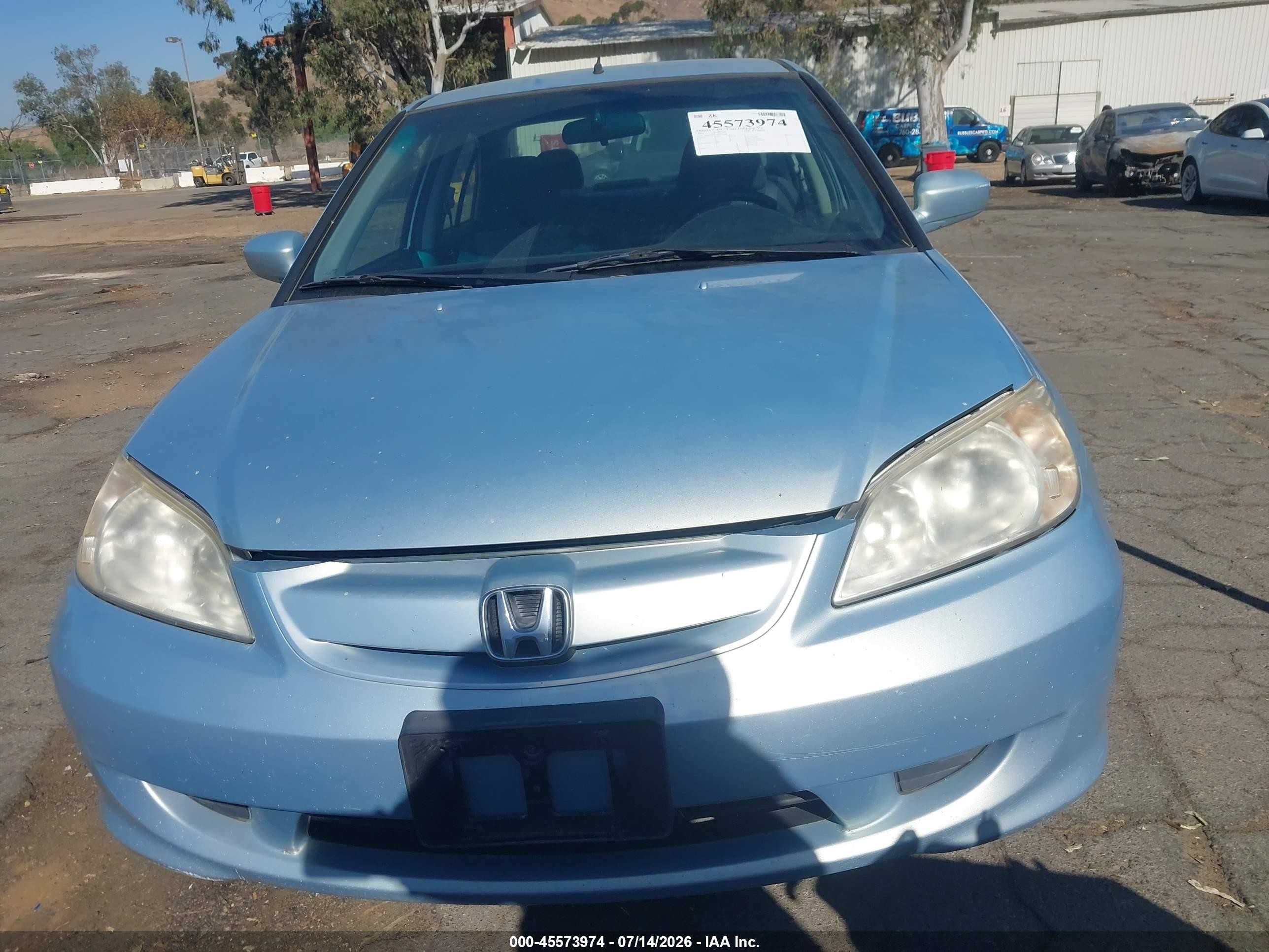 2005 Honda Civic Hybrid   Blue vin: JHMES96615S009008