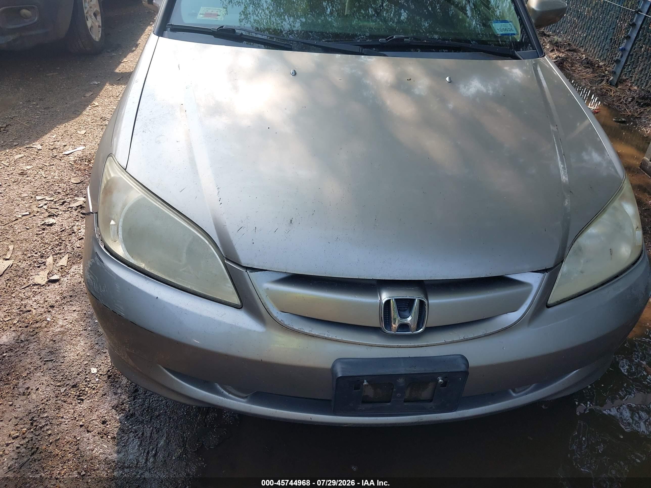 2005 Honda Civic Hybrid   Silver vin: JHMES96615S012409
