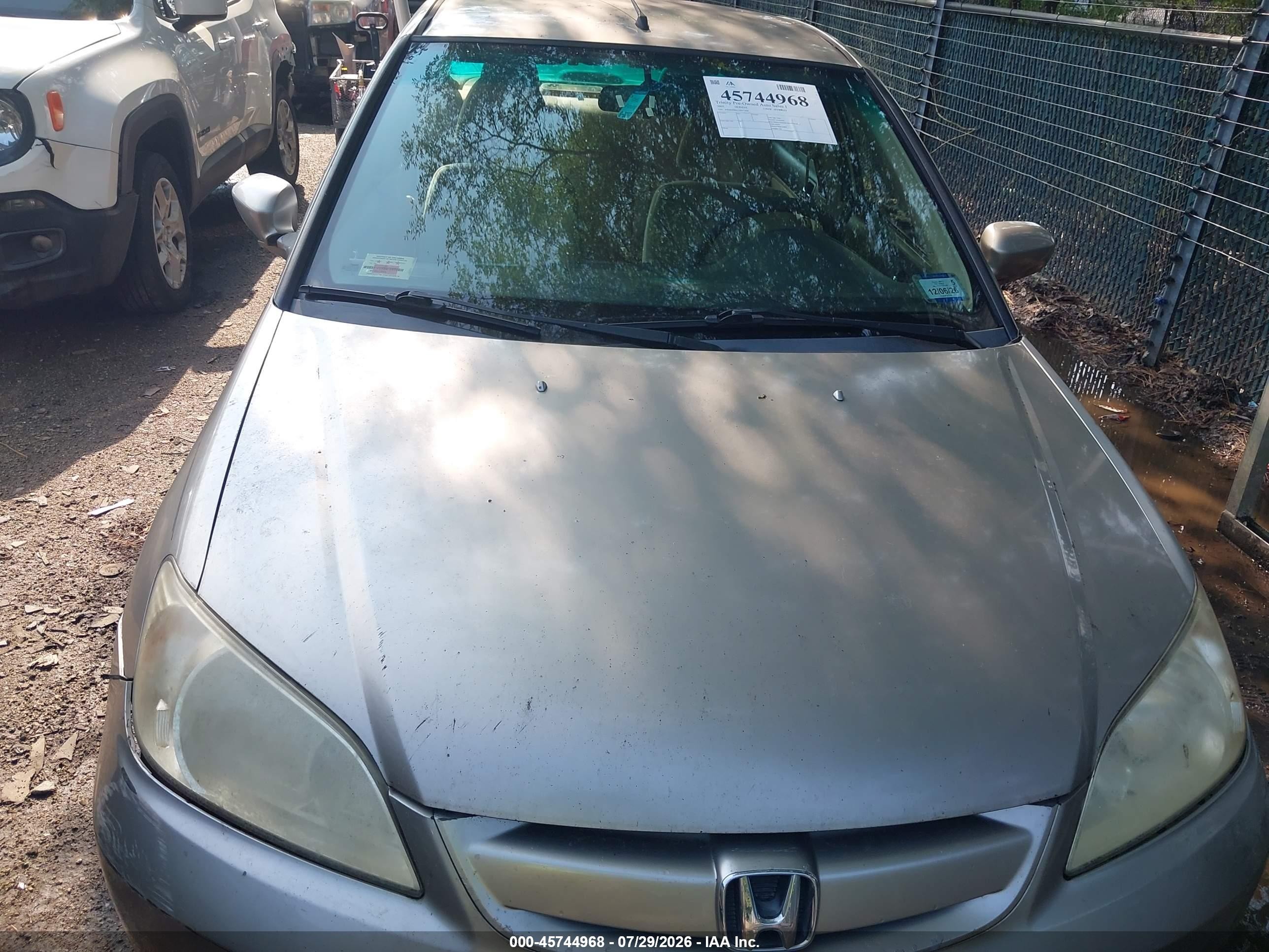 2005 Honda Civic Hybrid   Silver vin: JHMES96615S012409