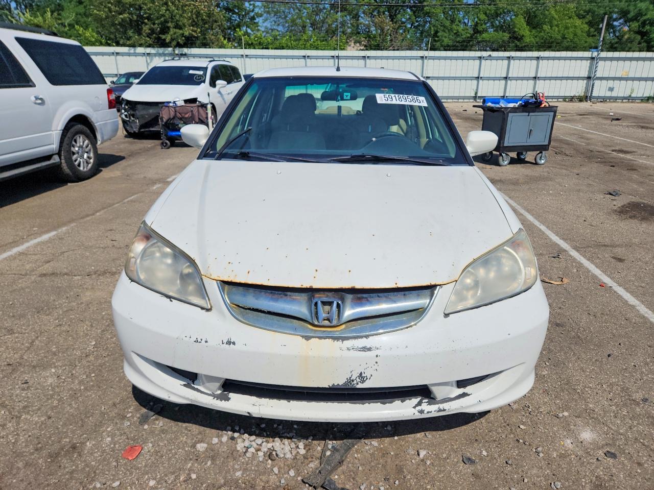 2005 Honda Civic Hybrid White vin: JHMES96615S013091