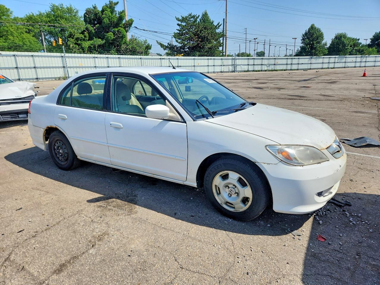 2005 Honda Civic Hybrid White vin: JHMES96615S013091