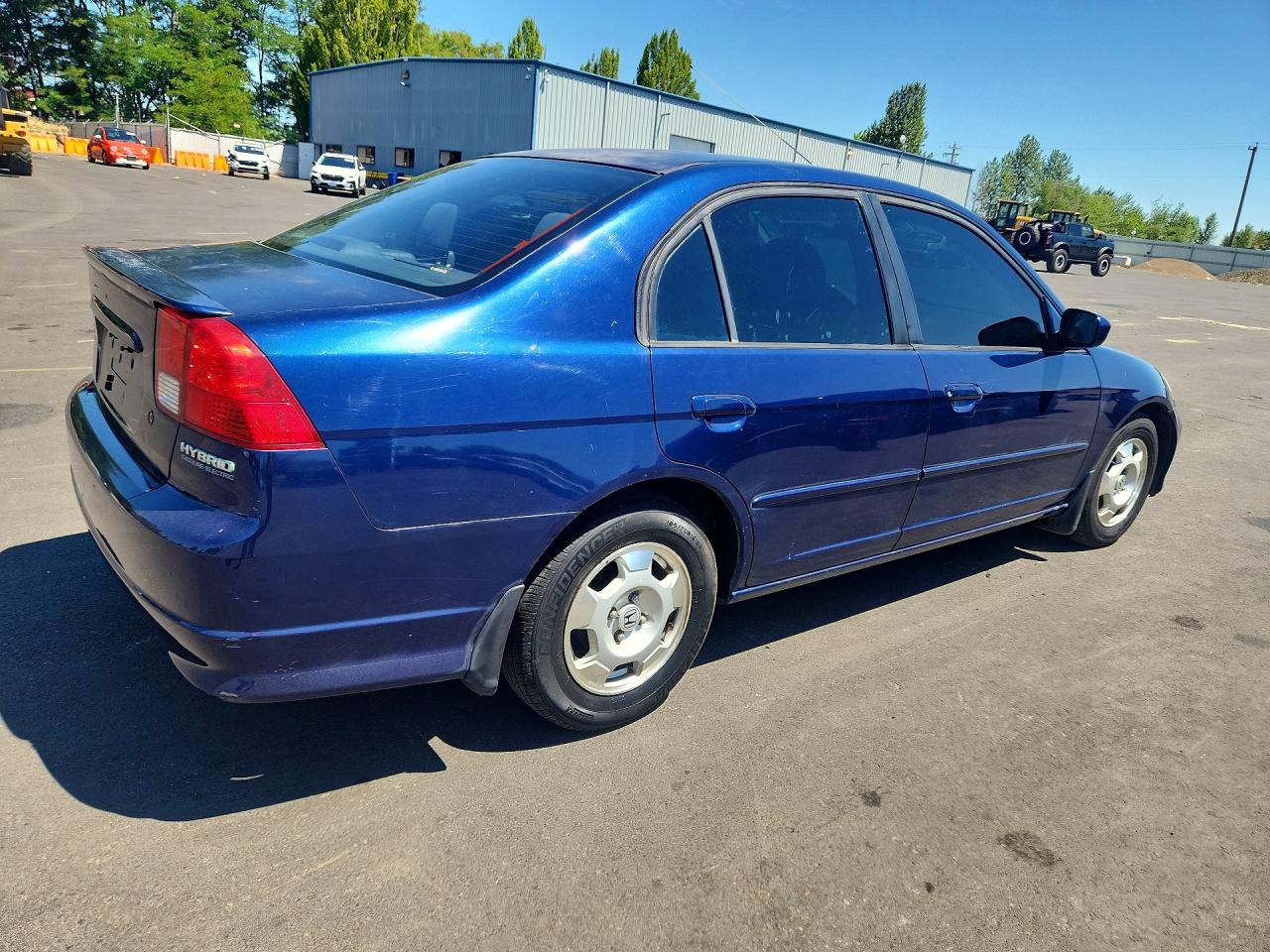 2005 Honda Civic Hybrid Синий vin: JHMES96615S019456