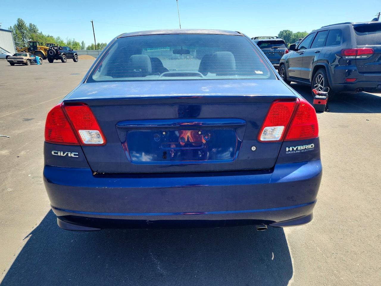 2005 Honda Civic Hybrid Синий vin: JHMES96615S019456