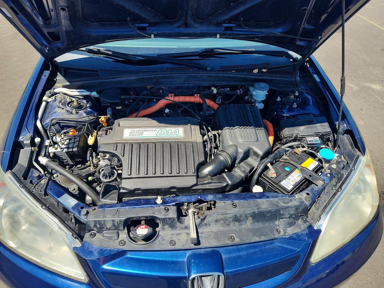 2005 Honda Civic Hybrid Синий vin: JHMES96615S019456