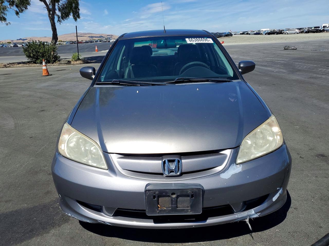 2005 Honda Civic Hybrid Gray vin: JHMES96615S021787