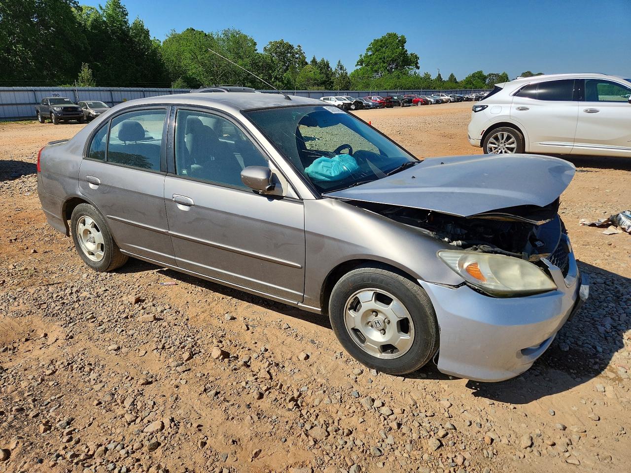 2004 Honda Civic Hybrid Silver vin: JHMES96624S008268