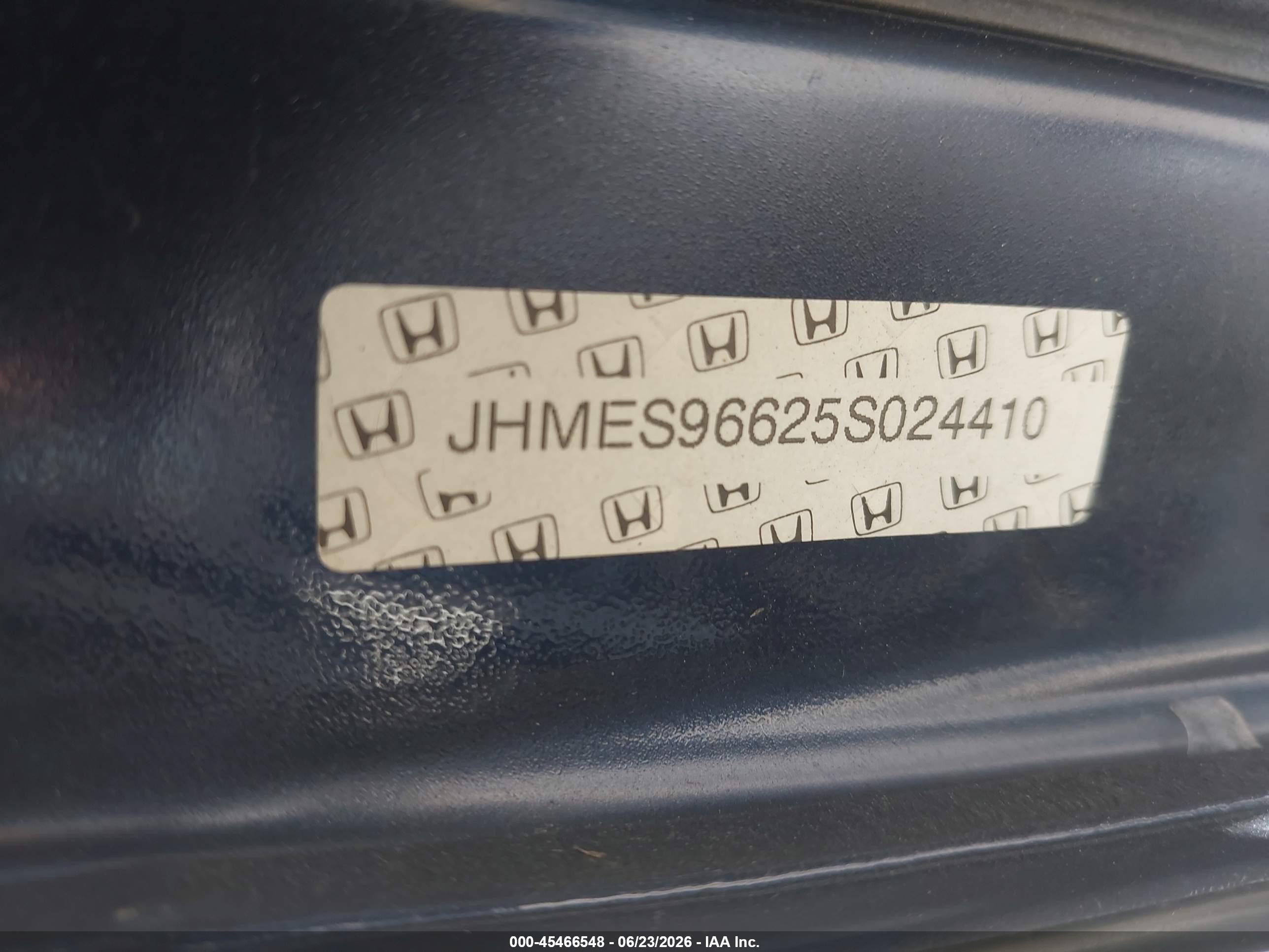 2005 Honda Civic Hybrid Dark Blue vin: JHMES96625S024410