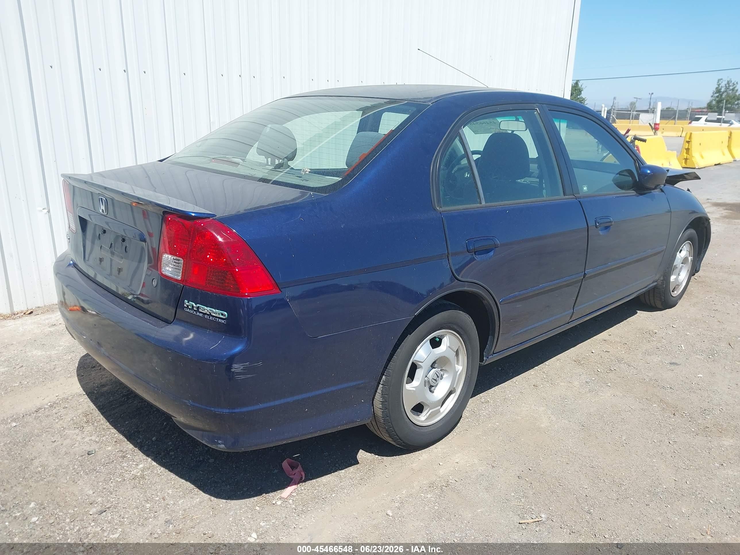 2005 Honda Civic Hybrid Dark Blue vin: JHMES96625S024410