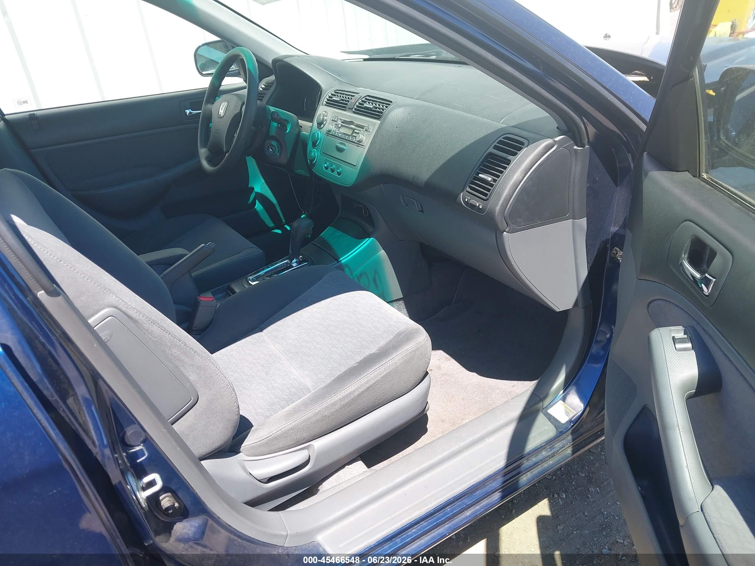 2005 Honda Civic Hybrid Dark Blue vin: JHMES96625S024410