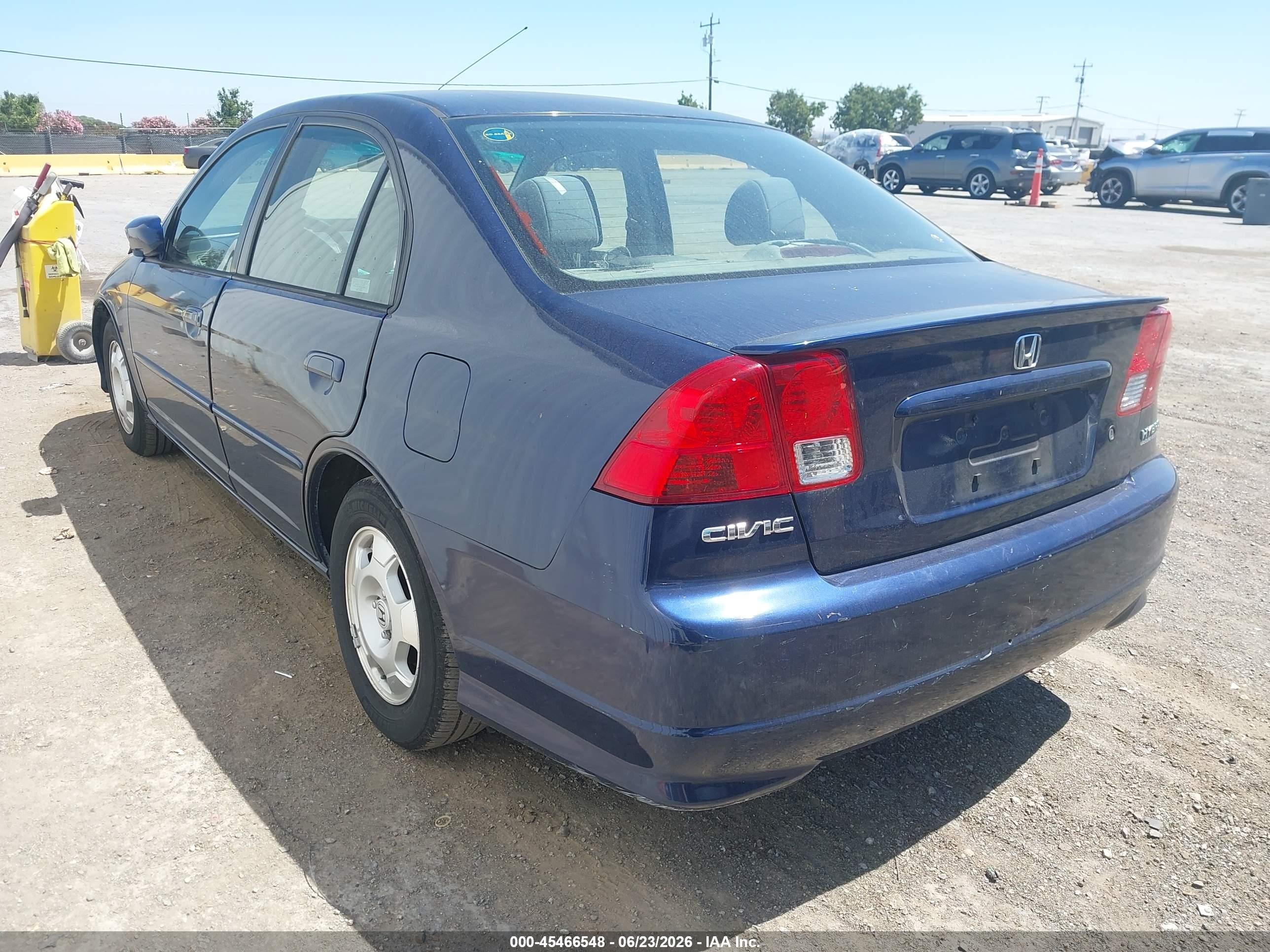 2005 Honda Civic Hybrid Dark Blue vin: JHMES96625S024410