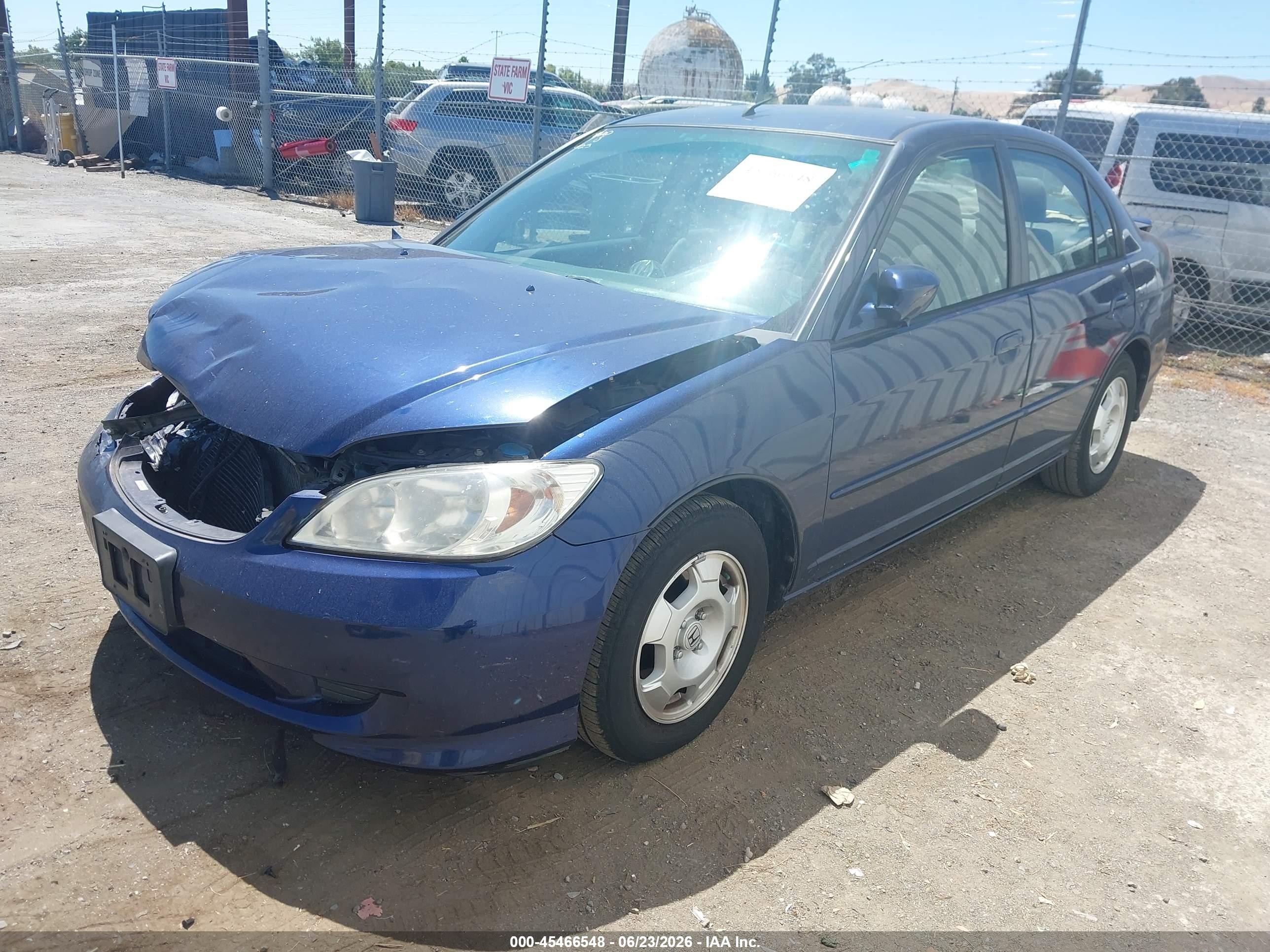 2005 Honda Civic Hybrid Dark Blue vin: JHMES96625S024410