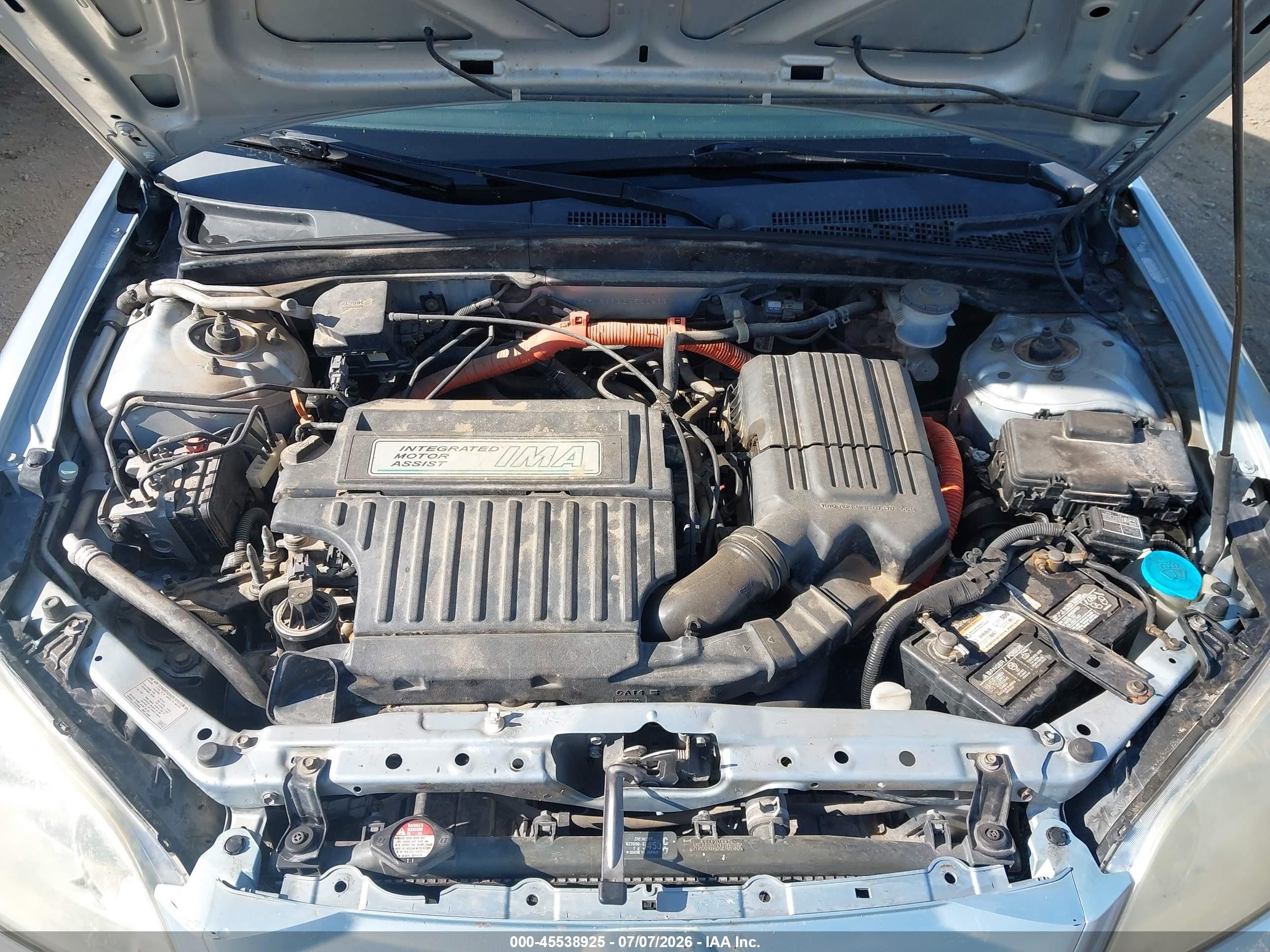 2005 Honda Civic Hybrid   Silver vin: JHMES96625S026271