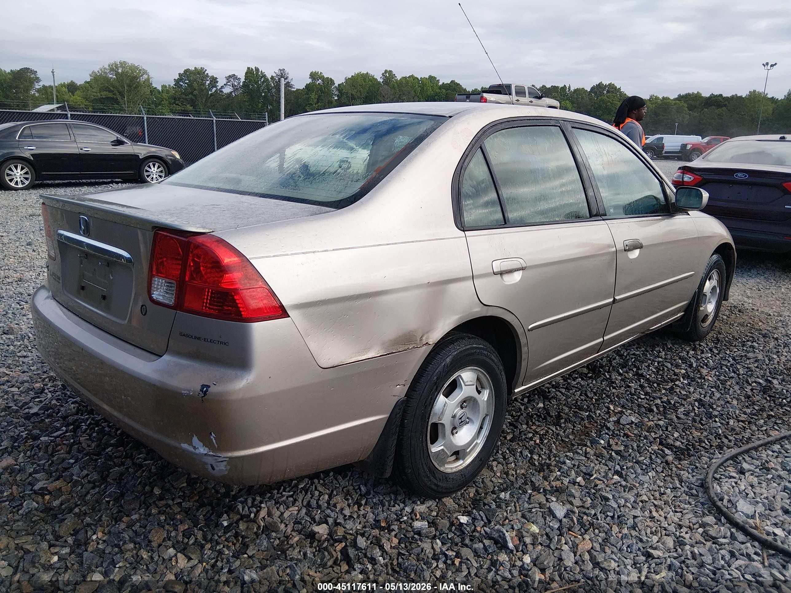 2003 Honda Civic Hybrid Beige vin: JHMES96633S013770