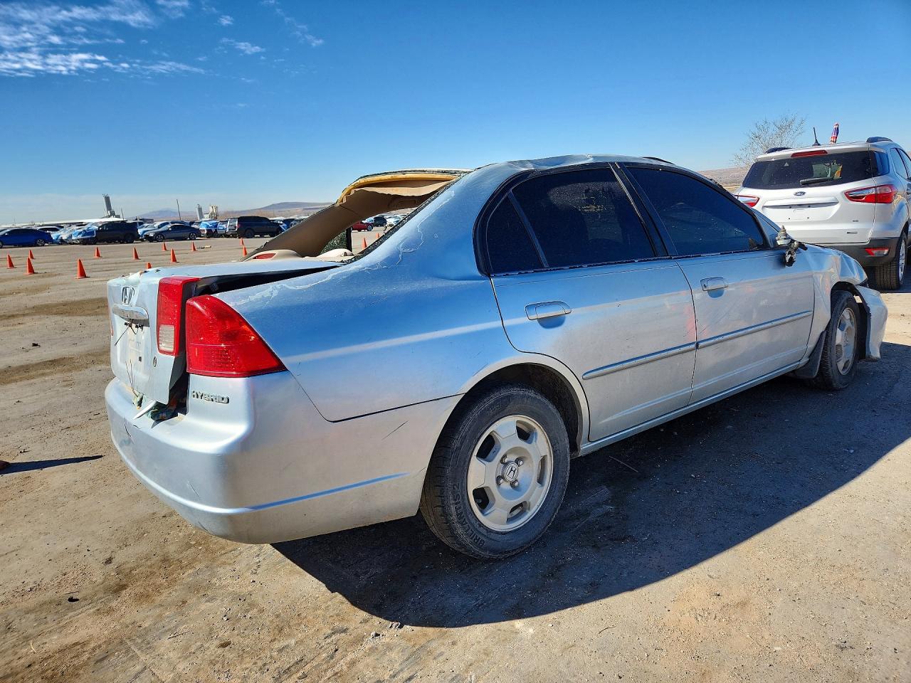 2003 Honda Civic Hybrid Silver vin: JHMES96633S023652
