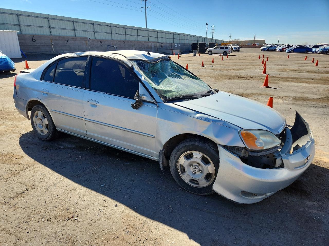 2003 Honda Civic Hybrid Silver vin: JHMES96633S023652