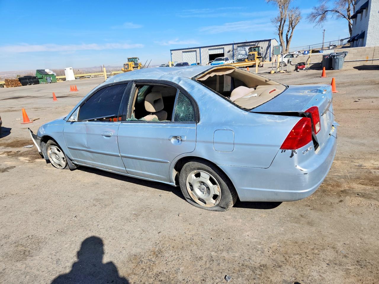 2003 Honda Civic Hybrid Silver vin: JHMES96633S023652