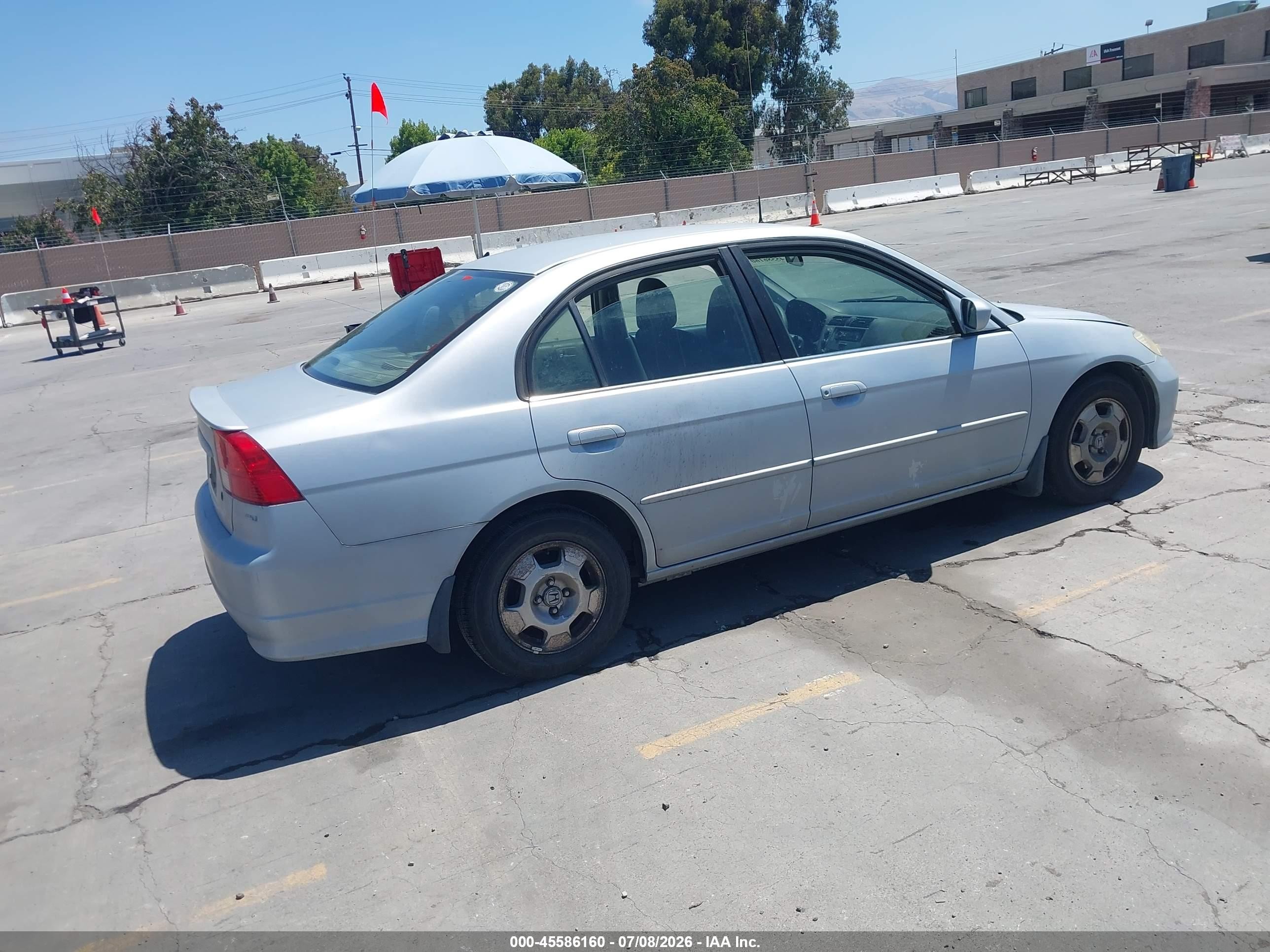 2004 Honda Civic Hybrid Gray vin: JHMES96634S020140