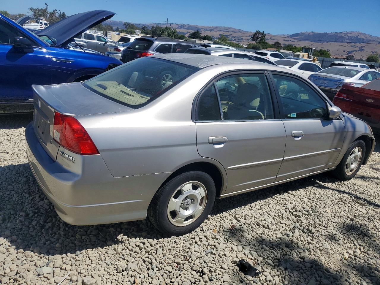 2005 Honda Civic Hybrid Серый vin: JHMES96645S014865