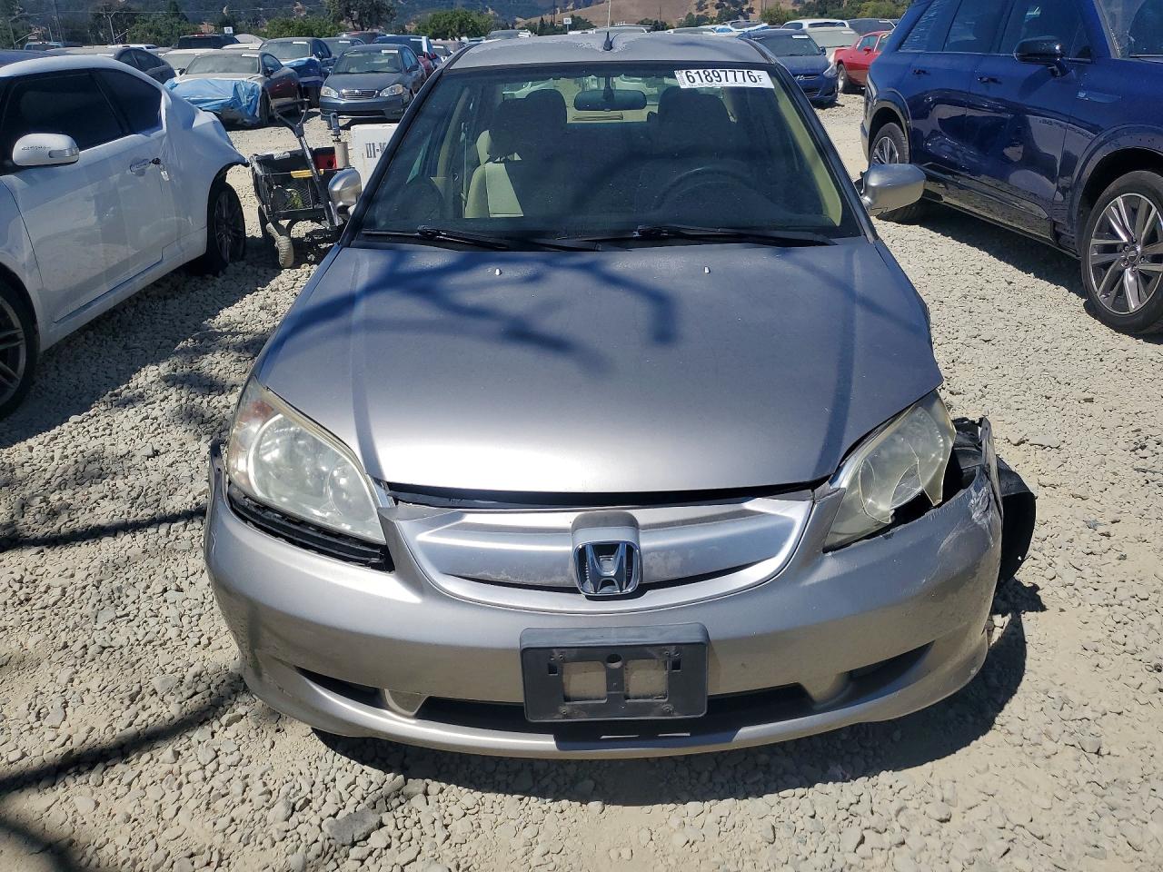 2005 Honda Civic Hybrid Серый vin: JHMES96645S014865