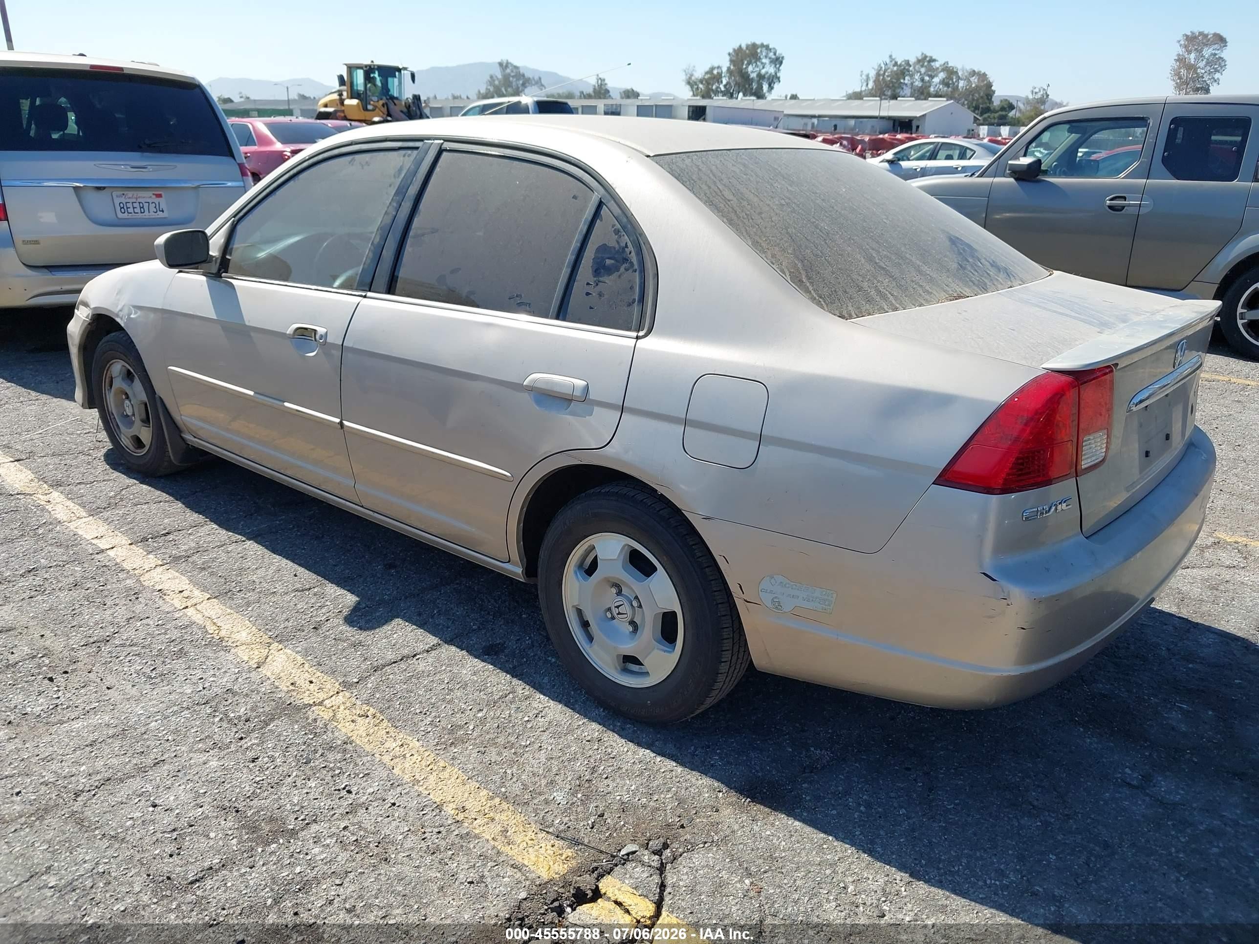 2003 Honda Civic Hybrid Beige vin: JHMES96653S006576