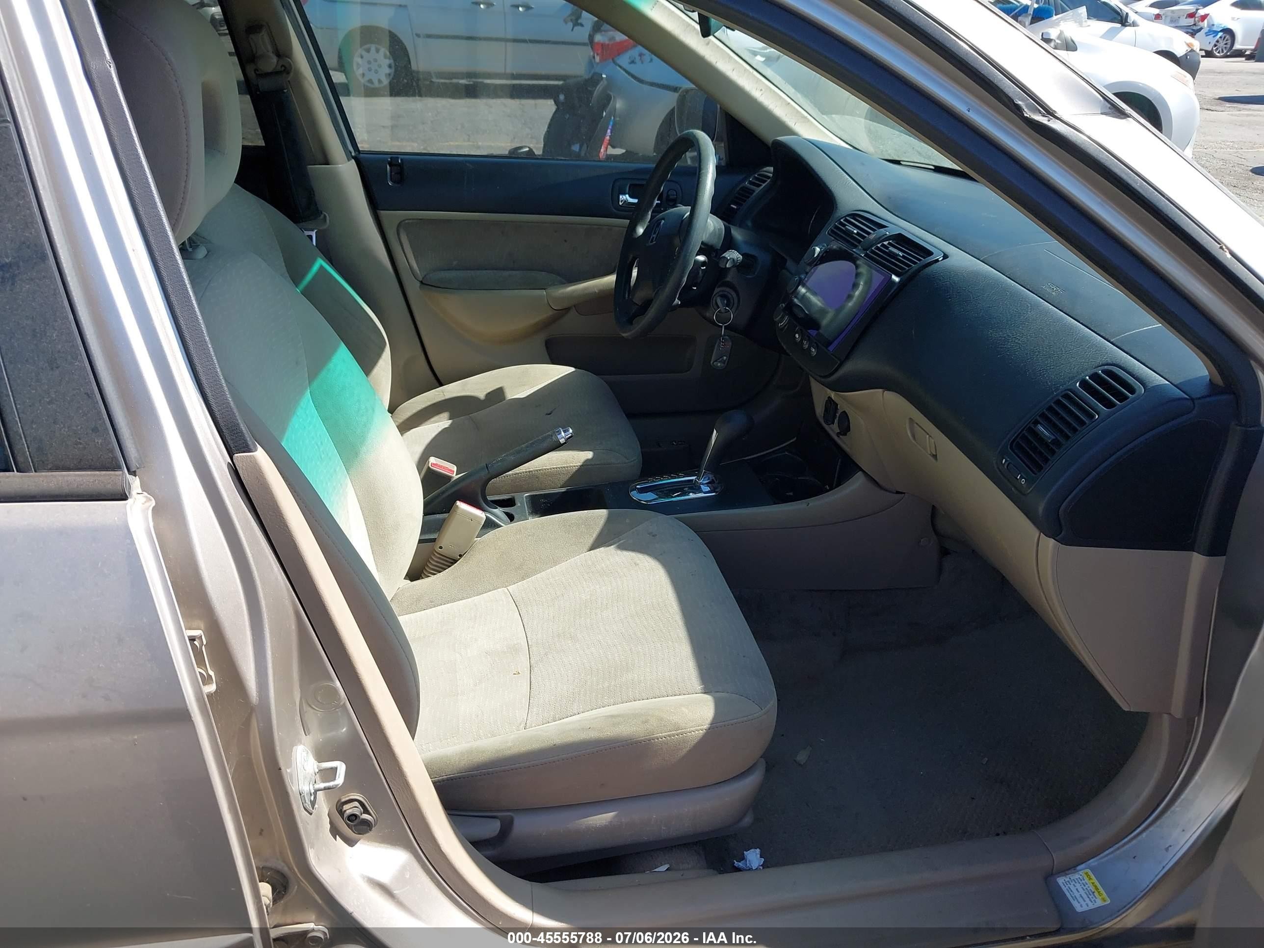 2003 Honda Civic Hybrid Beige vin: JHMES96653S006576