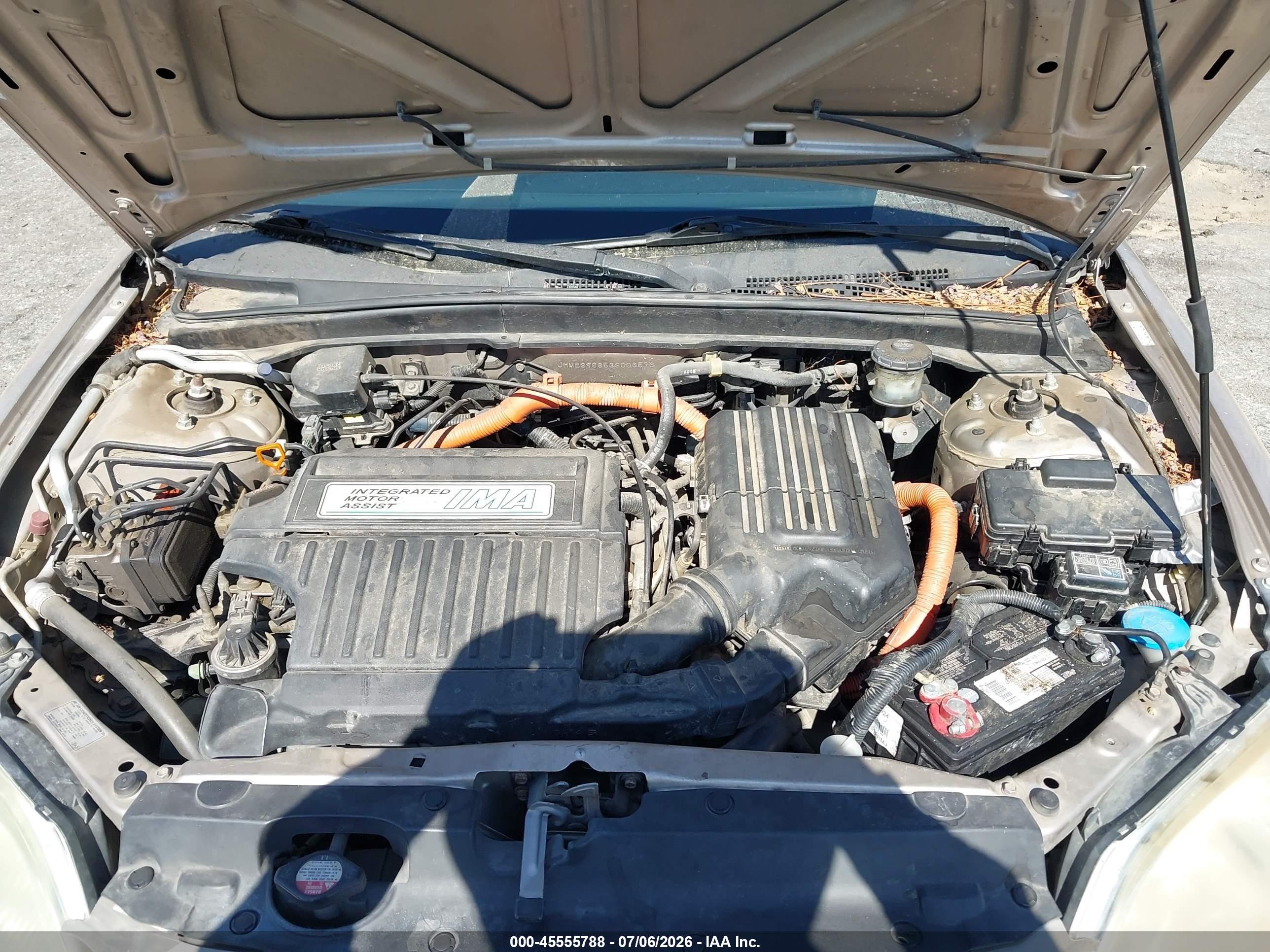 2003 Honda Civic Hybrid Beige vin: JHMES96653S006576