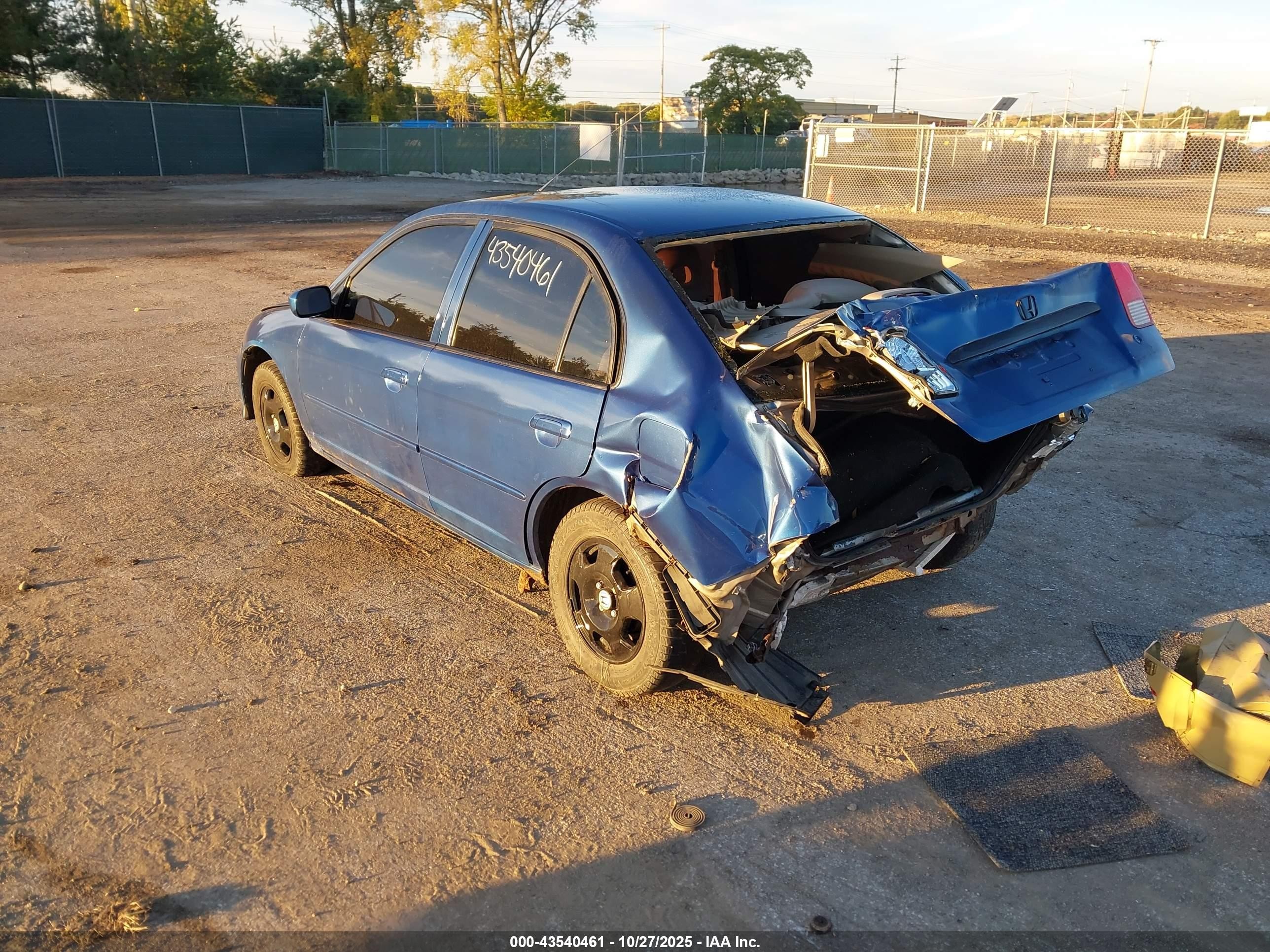 2003 Honda Civic Hybrid Blue vin: JHMES96653S007064