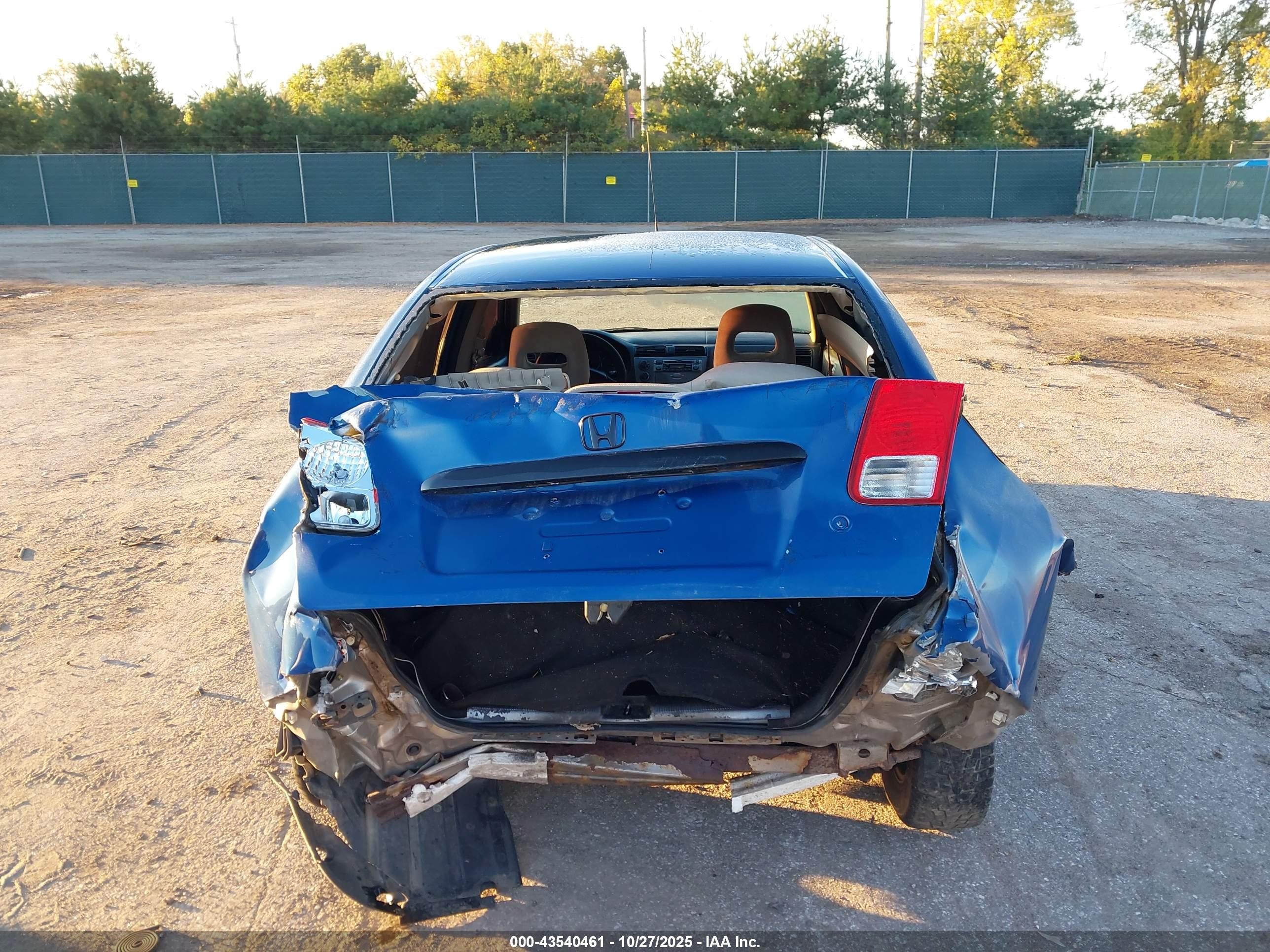 2003 Honda Civic Hybrid Blue vin: JHMES96653S007064