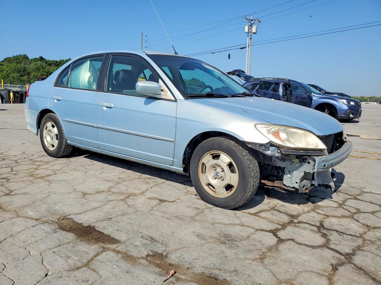 2005 Honda Civic Hybrid Blue vin: JHMES96655S011909