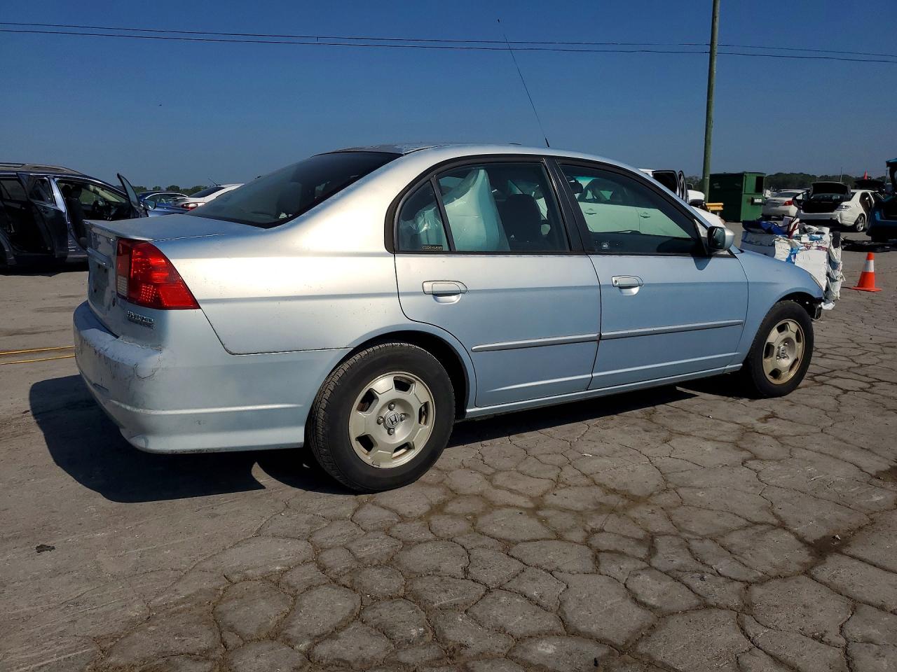 2005 Honda Civic Hybrid Blue vin: JHMES96655S011909