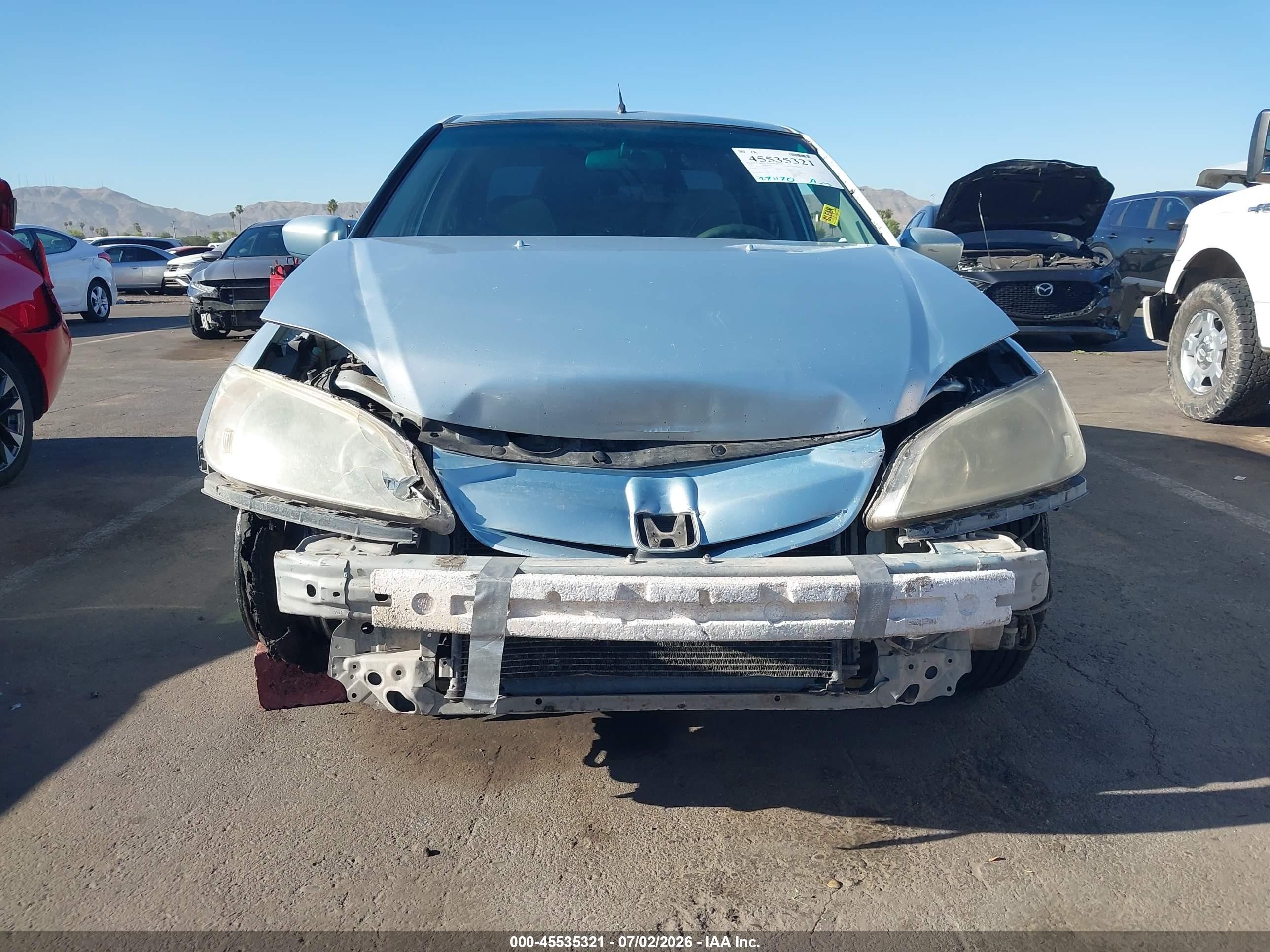2005 Honda Civic Hybrid   Blue vin: JHMES96655S015121