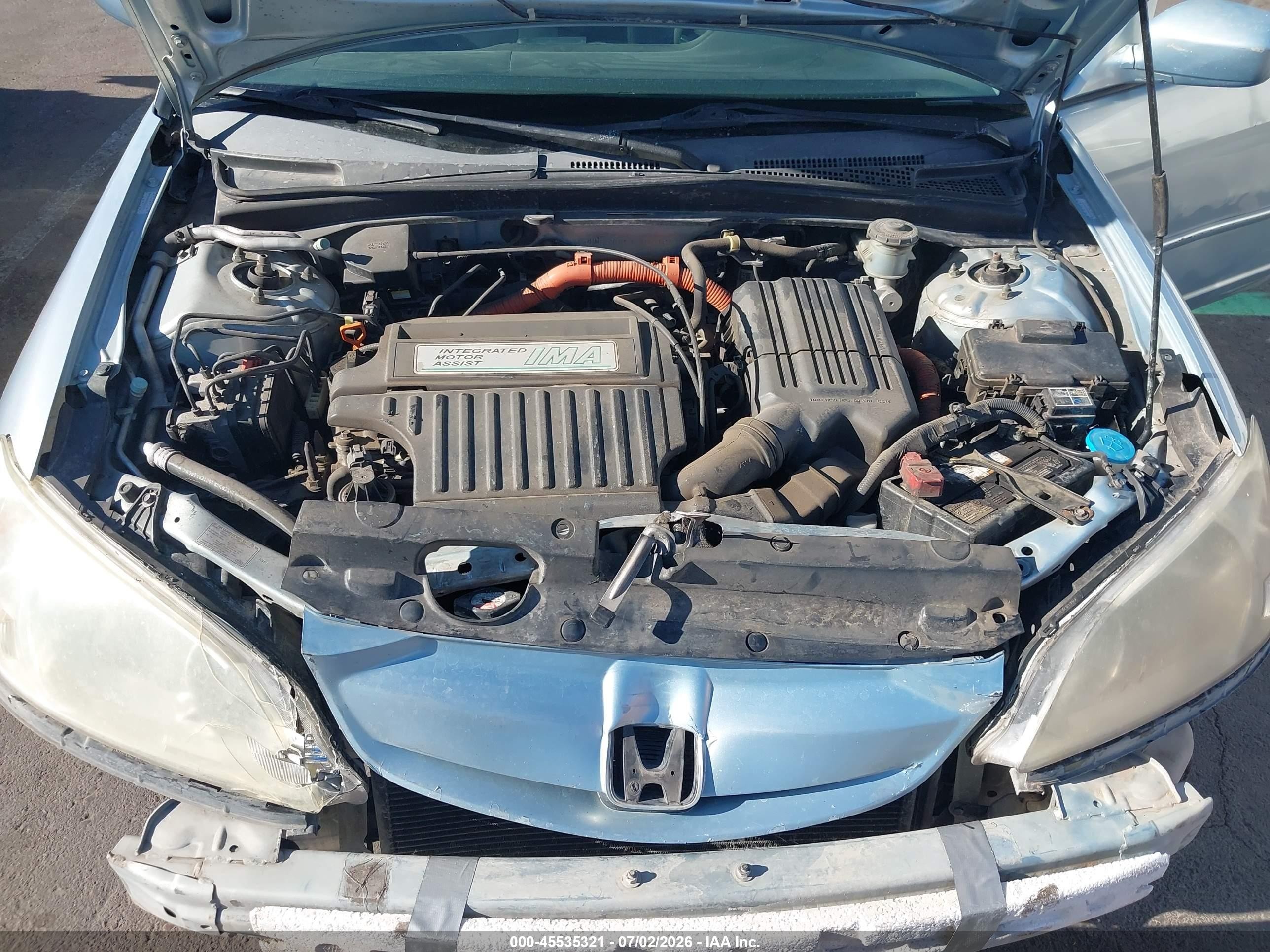 2005 Honda Civic Hybrid   Blue vin: JHMES96655S015121