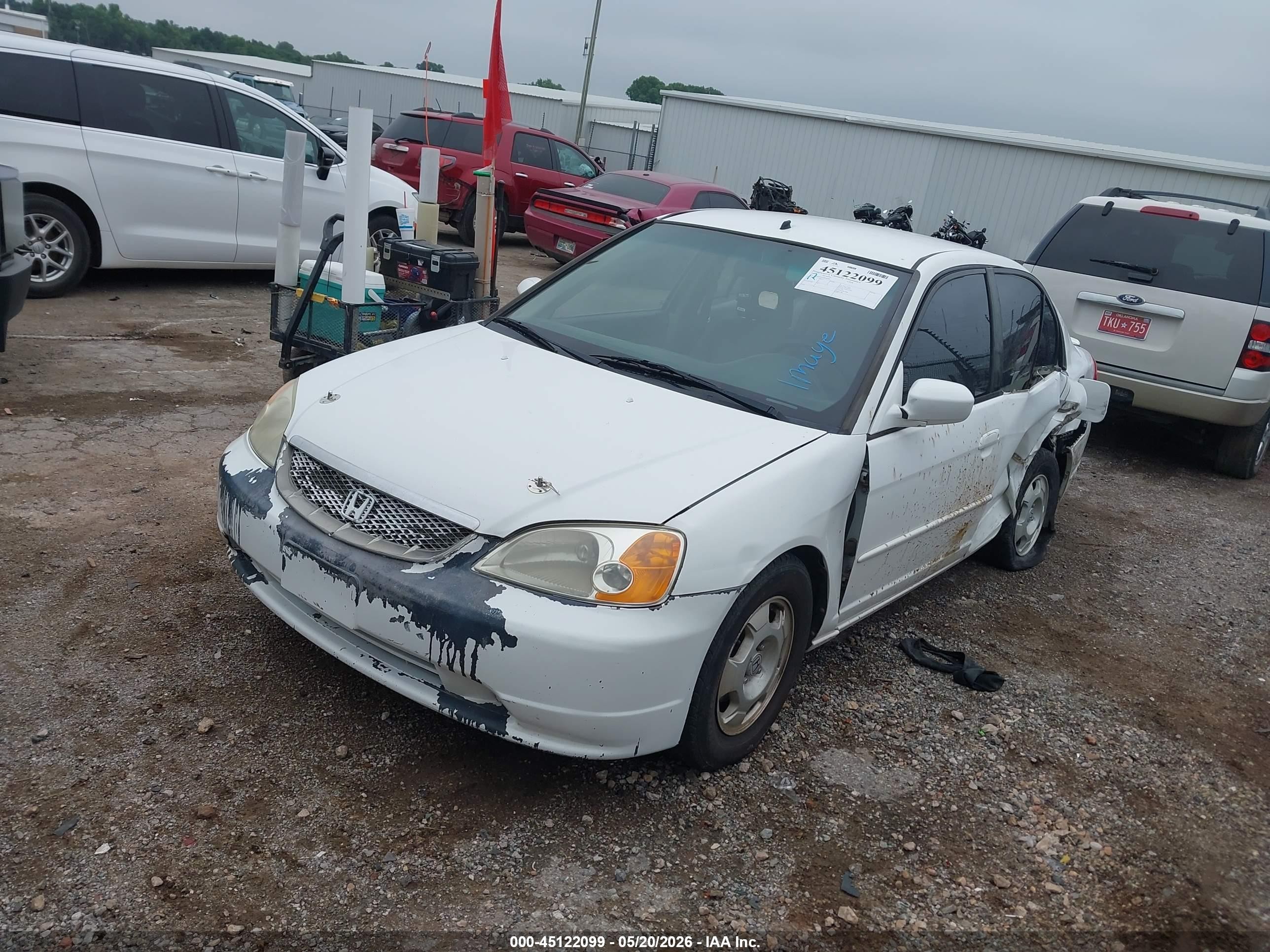 2003 Honda Civic Hybrid Белый vin: JHMES96663S002004