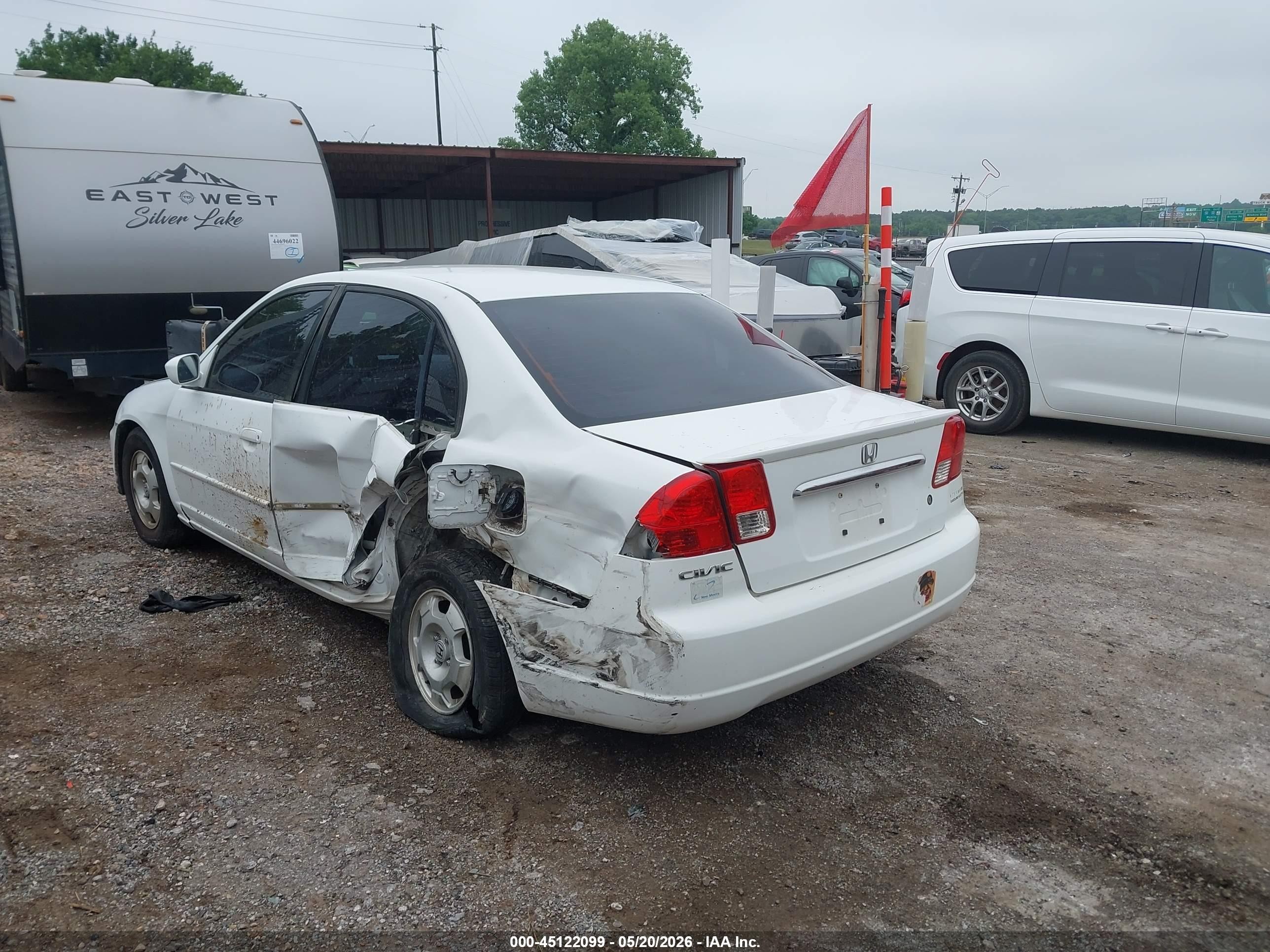 2003 Honda Civic Hybrid Белый vin: JHMES96663S002004