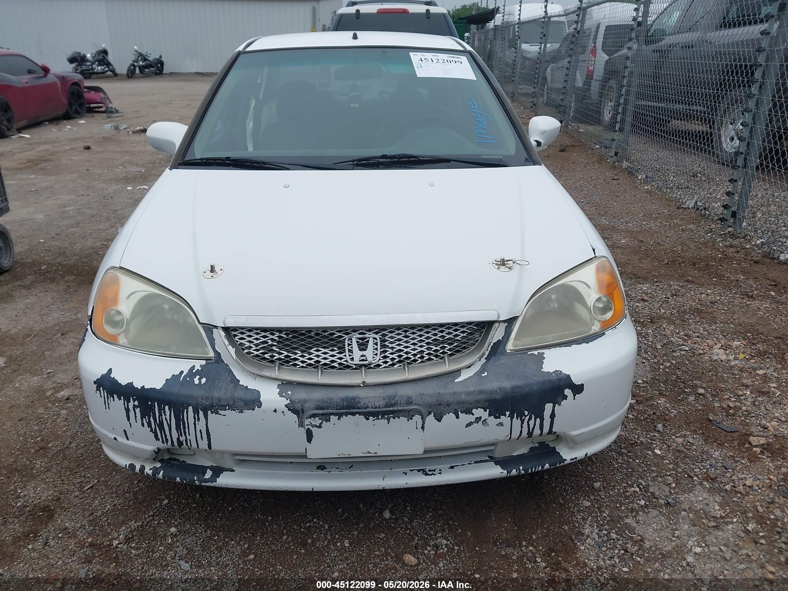 2003 Honda Civic Hybrid Белый vin: JHMES96663S002004