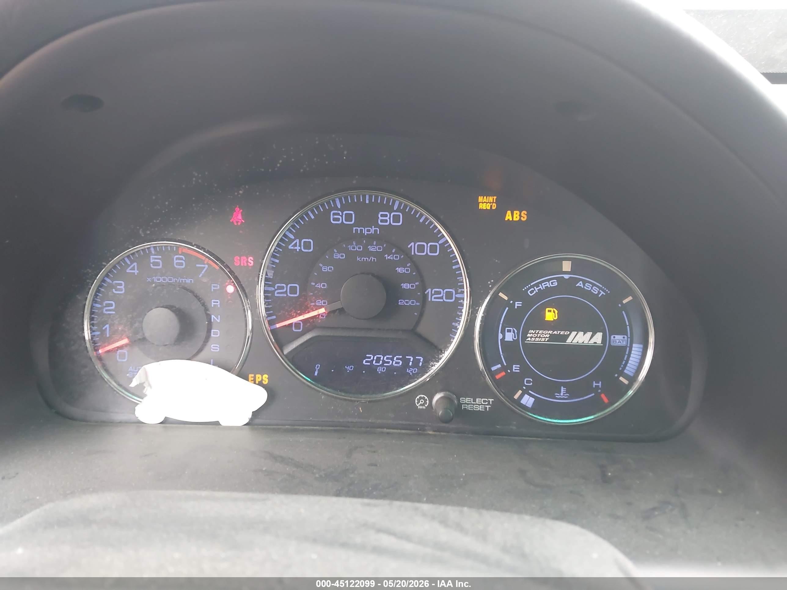 2003 Honda Civic Hybrid Белый vin: JHMES96663S002004