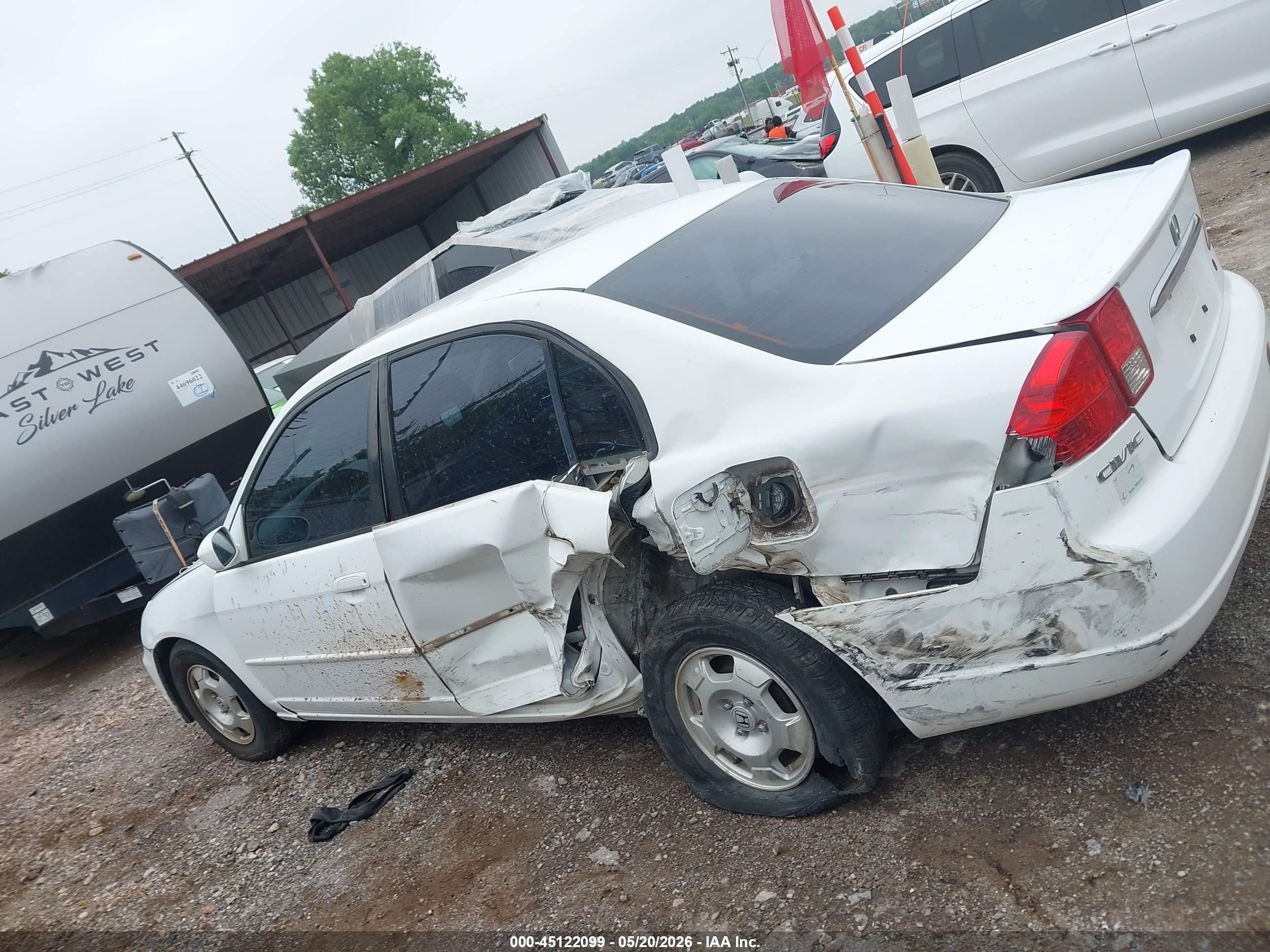 2003 Honda Civic Hybrid Белый vin: JHMES96663S002004